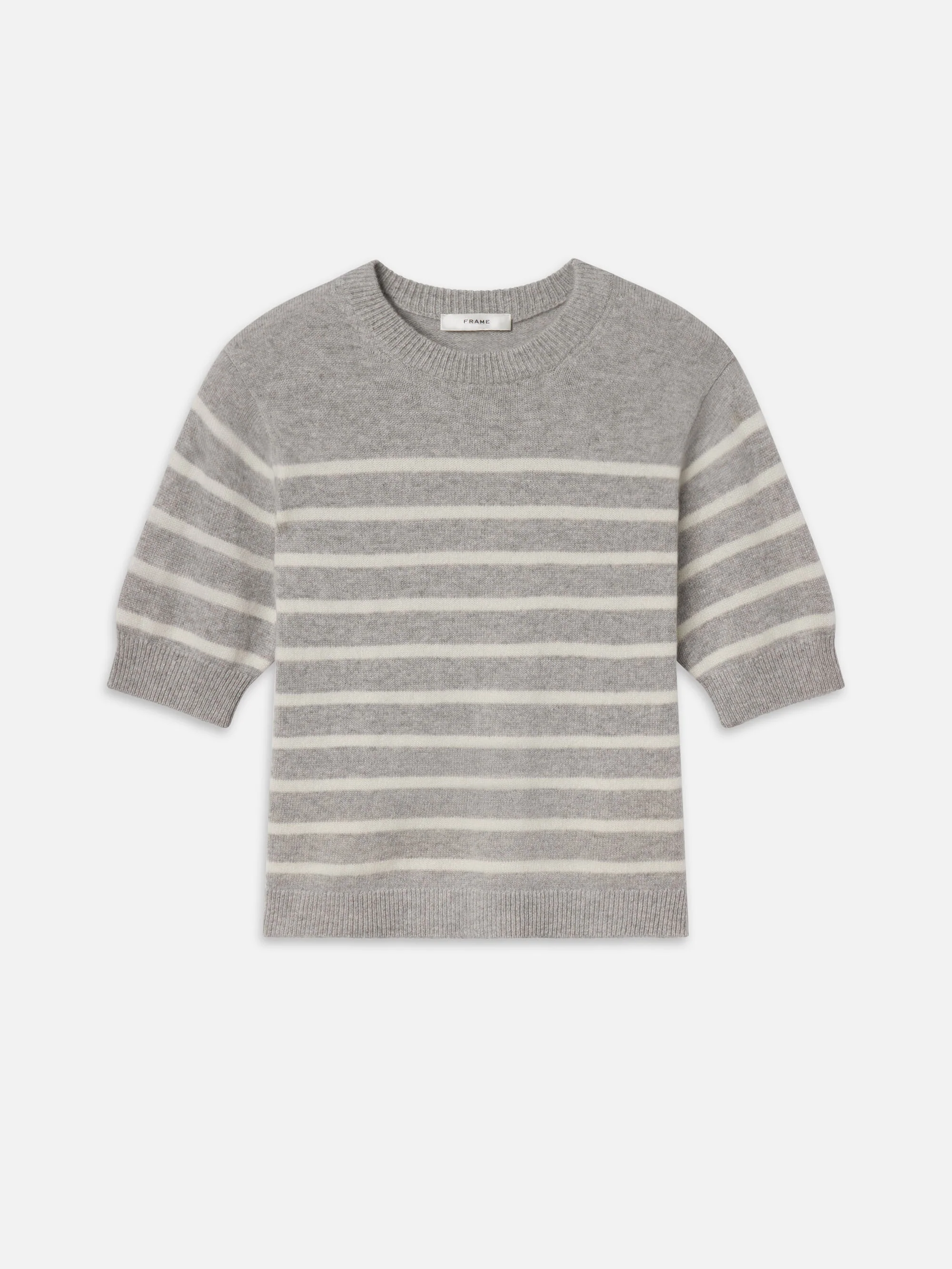 The Cashmere Easy Crew -- Grey Multi