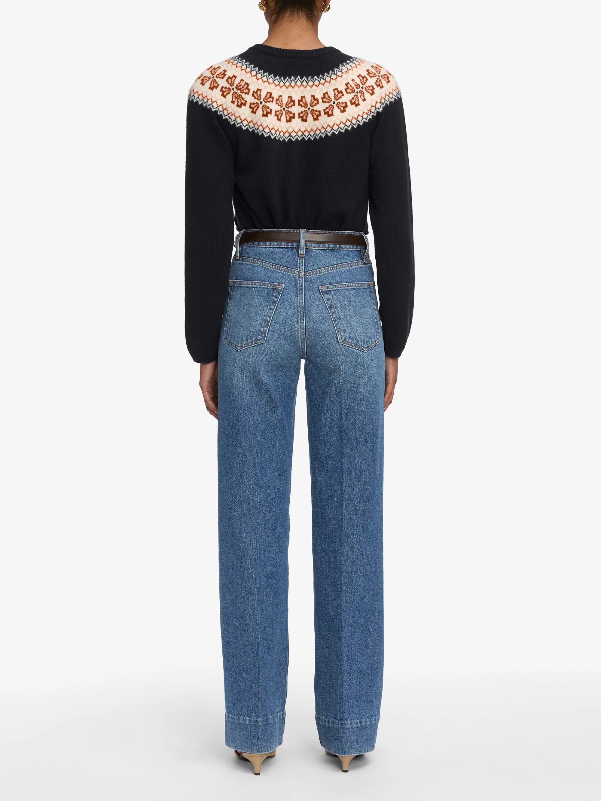 The Cashmere Fairisle Cardi -- Navy - Image 6