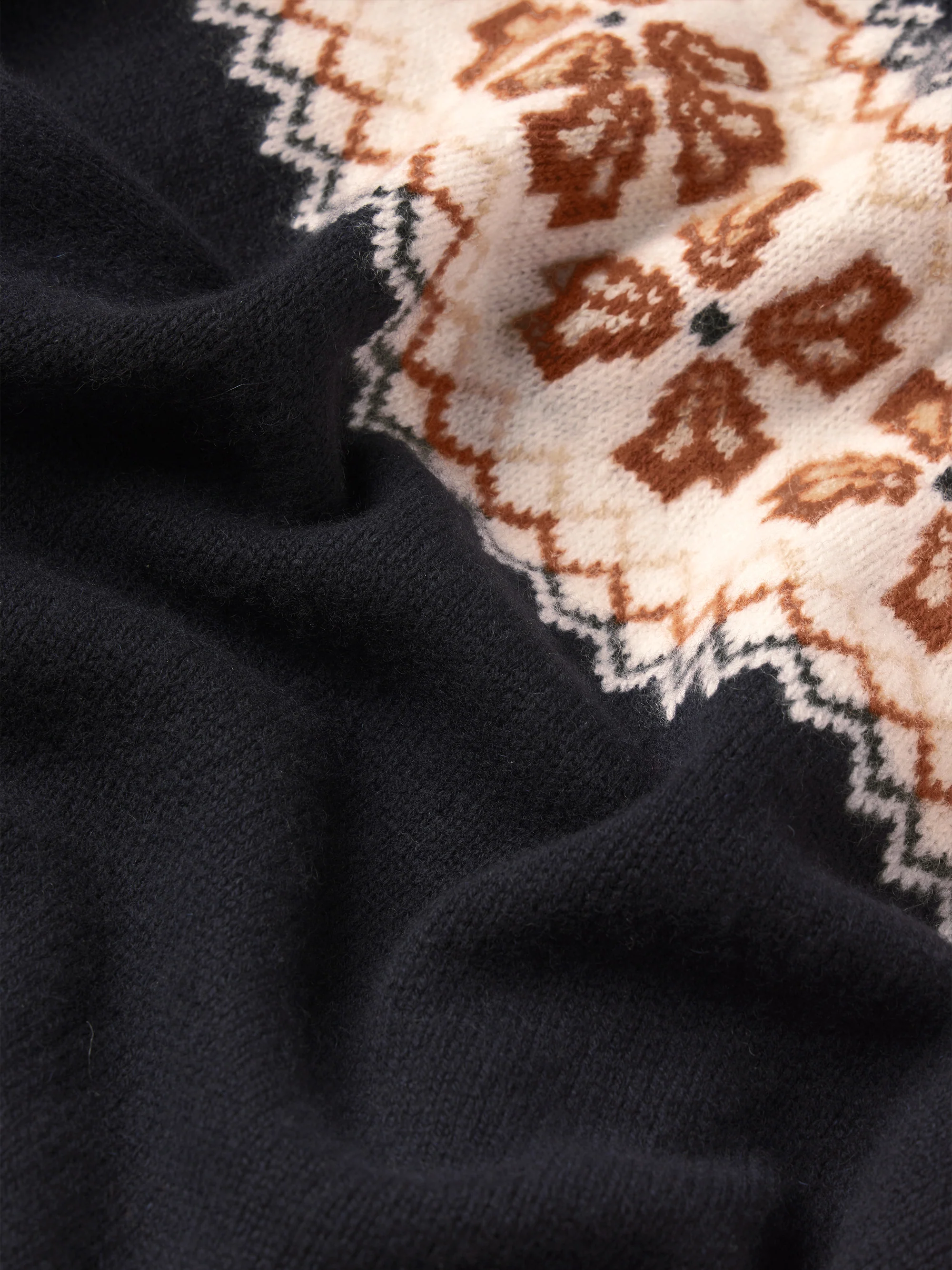 The Cashmere Fairisle Cardi -- Navy - Image 7