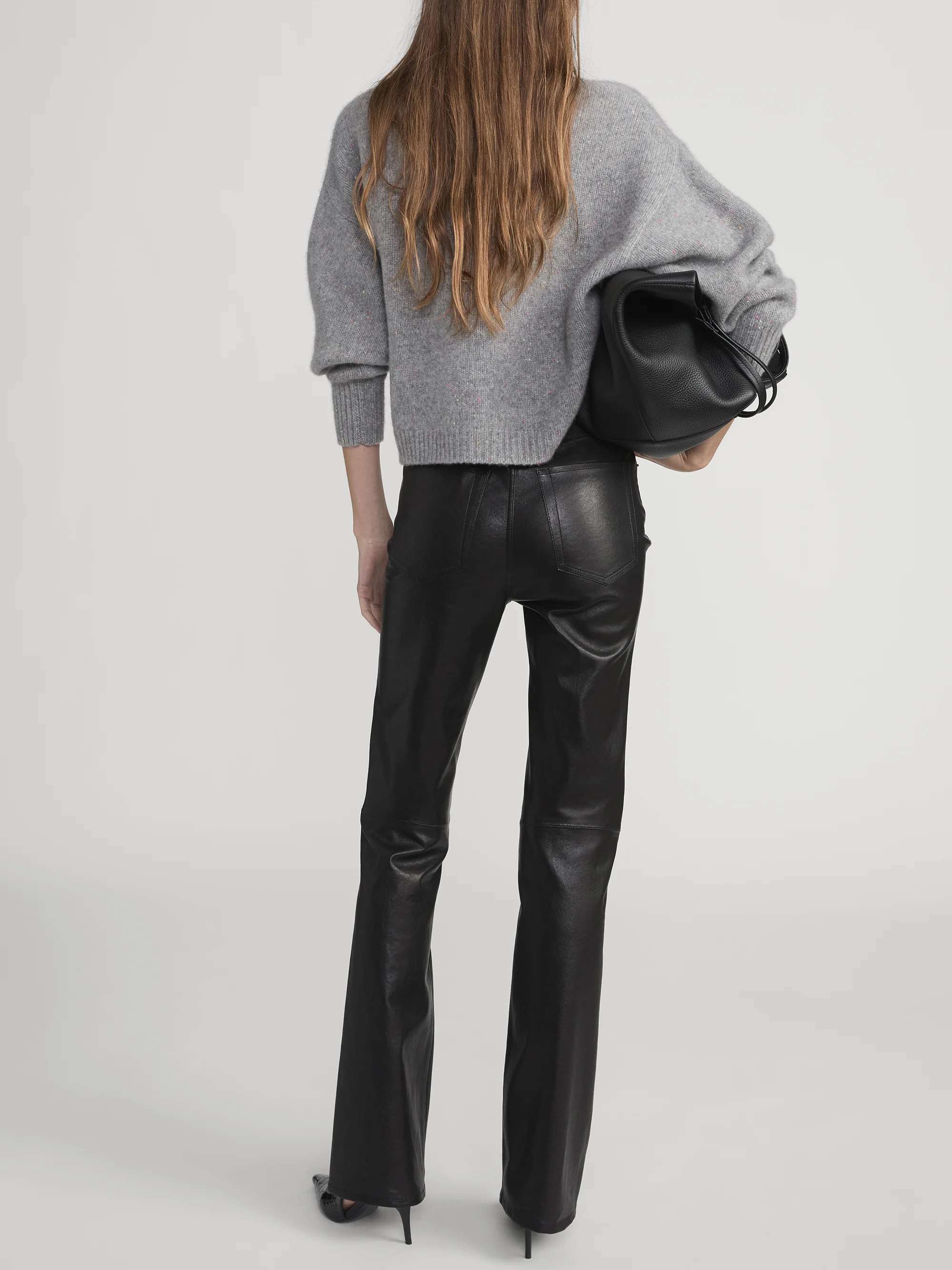 The Cashmere Fleck Cardi -- Silver - Image 6