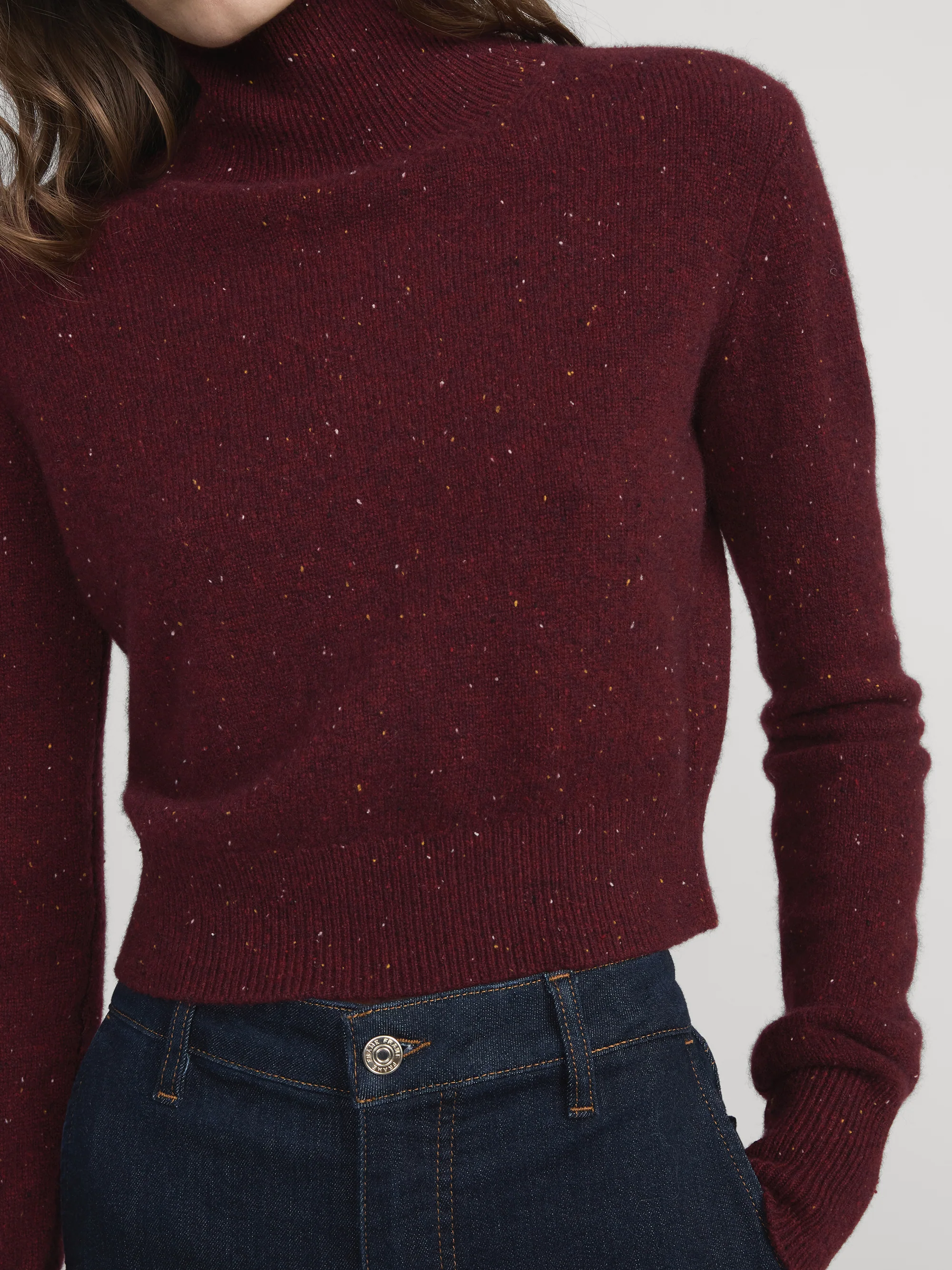 The Cashmere Fleck Turtleneck -- Pinot - Image 4