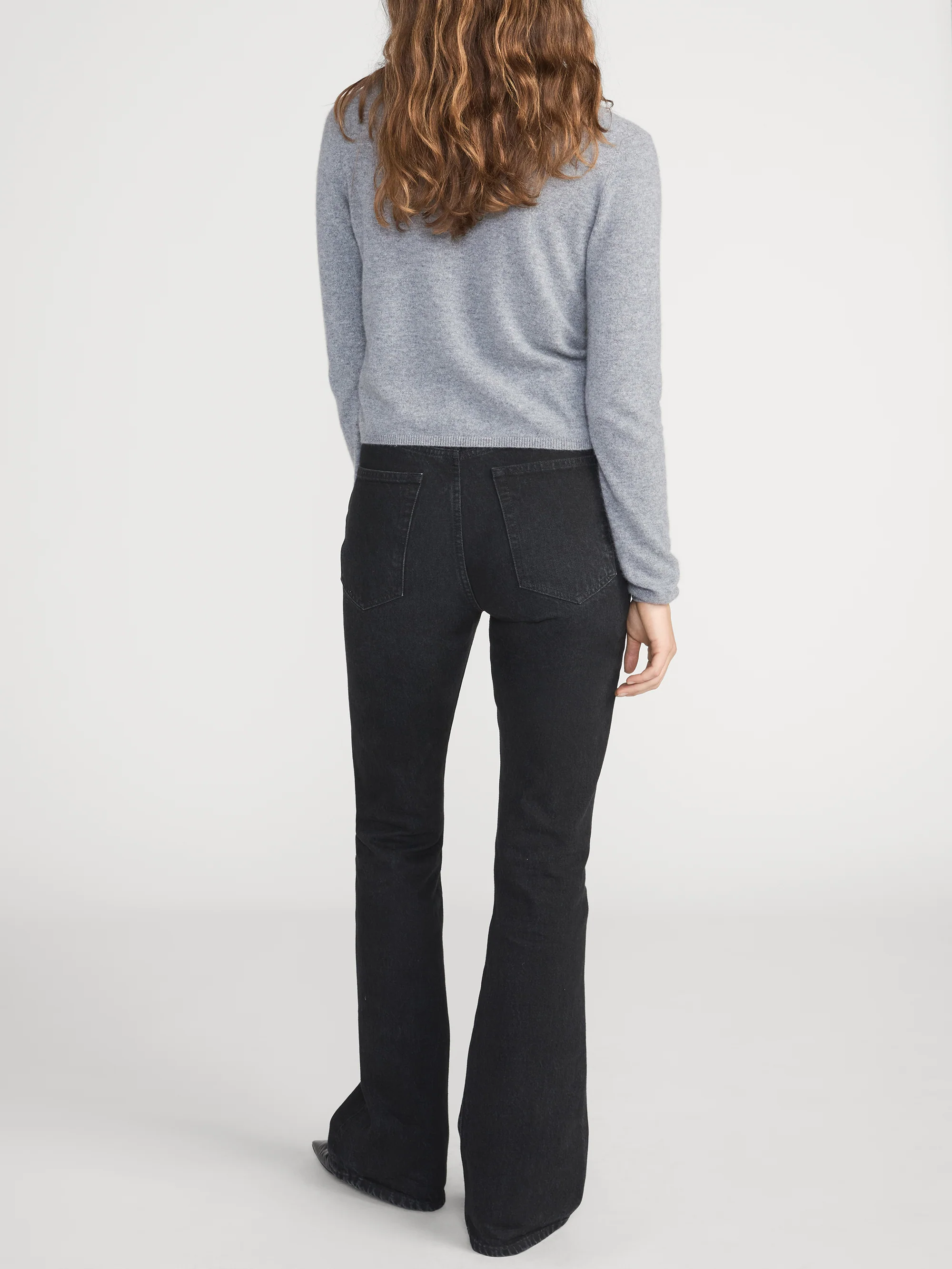 The Cashmere V Cardi -- Heather Grey - Image 6
