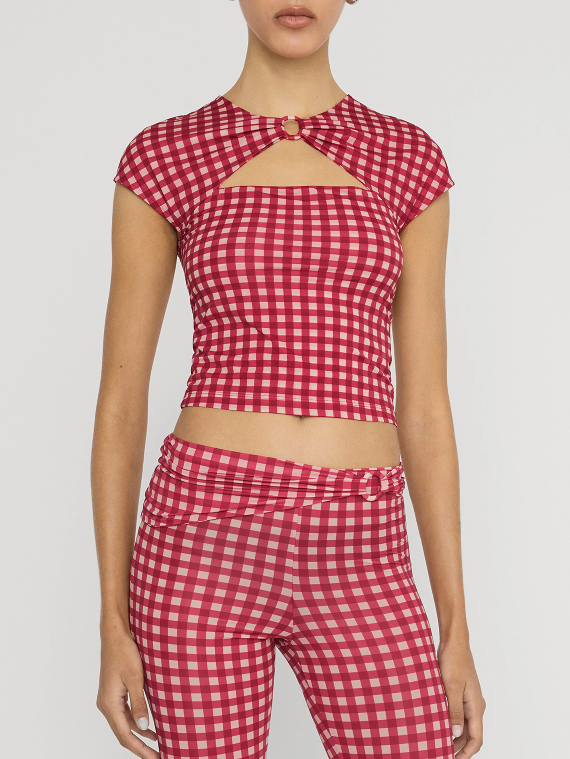 The Casino Top -- Red Check - Image 3