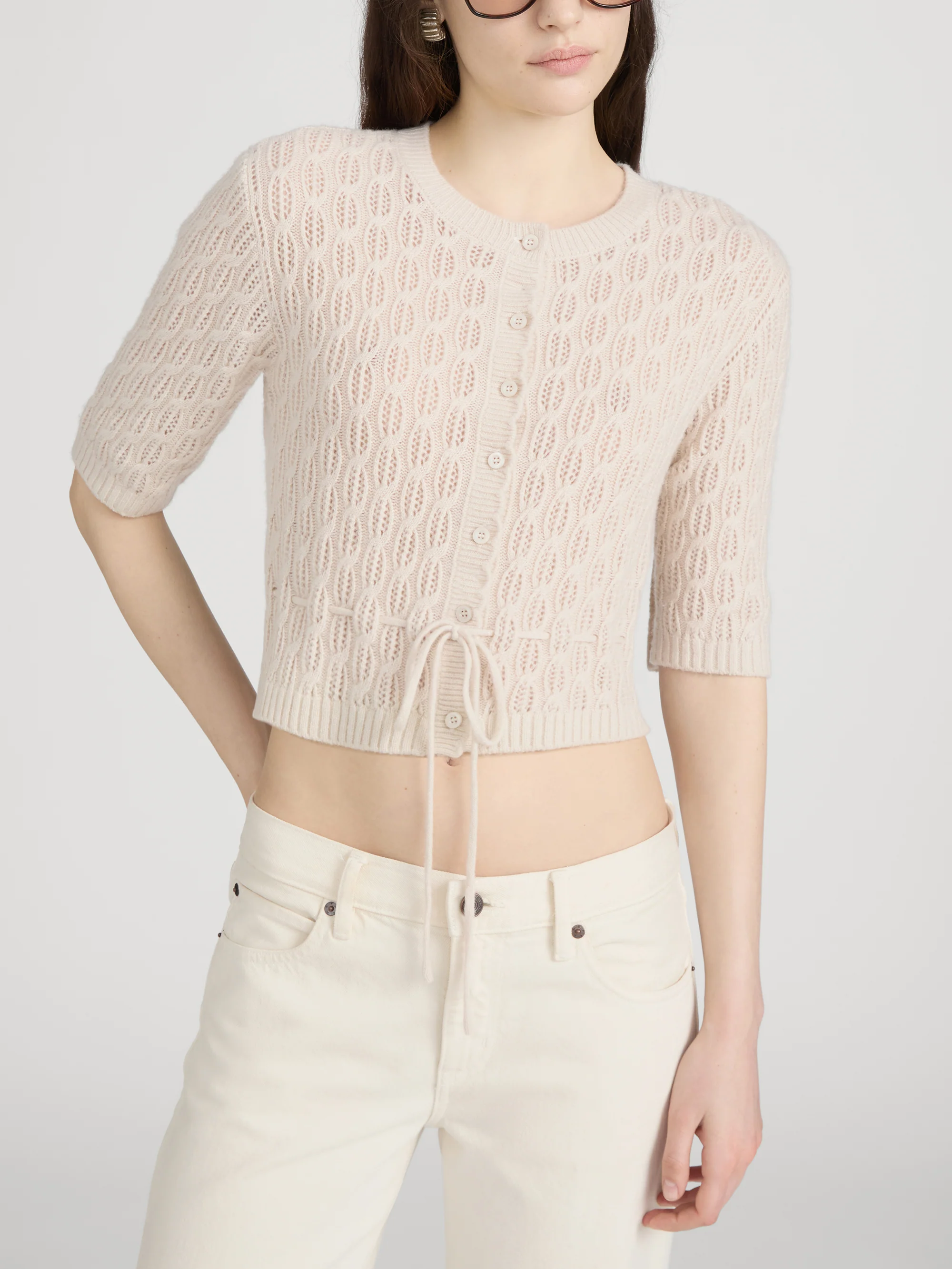 The Clover Cardi -- Oatmeal Heather - Image 3