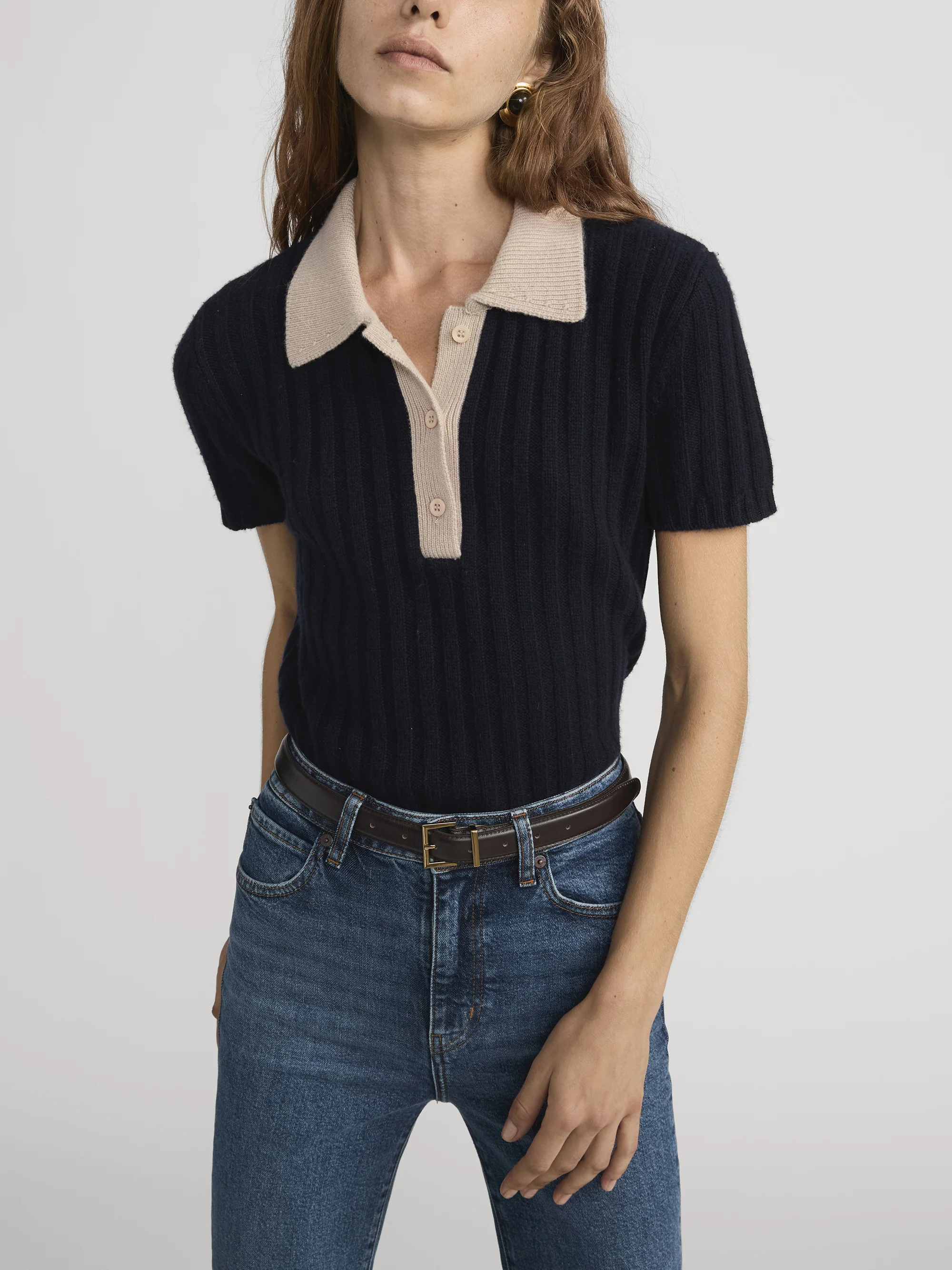 The Contrast Trim Polo -- Navy Multi - Image 3