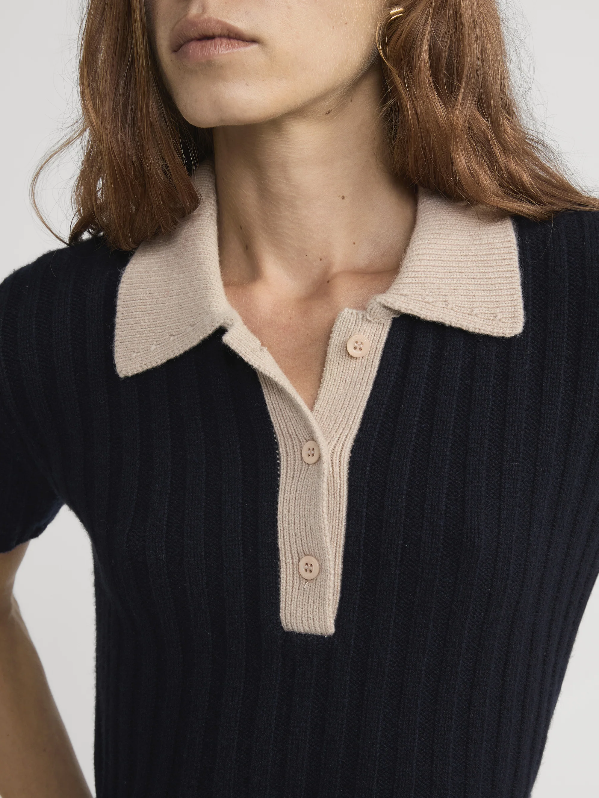 The Contrast Trim Polo -- Navy Multi - Image 4
