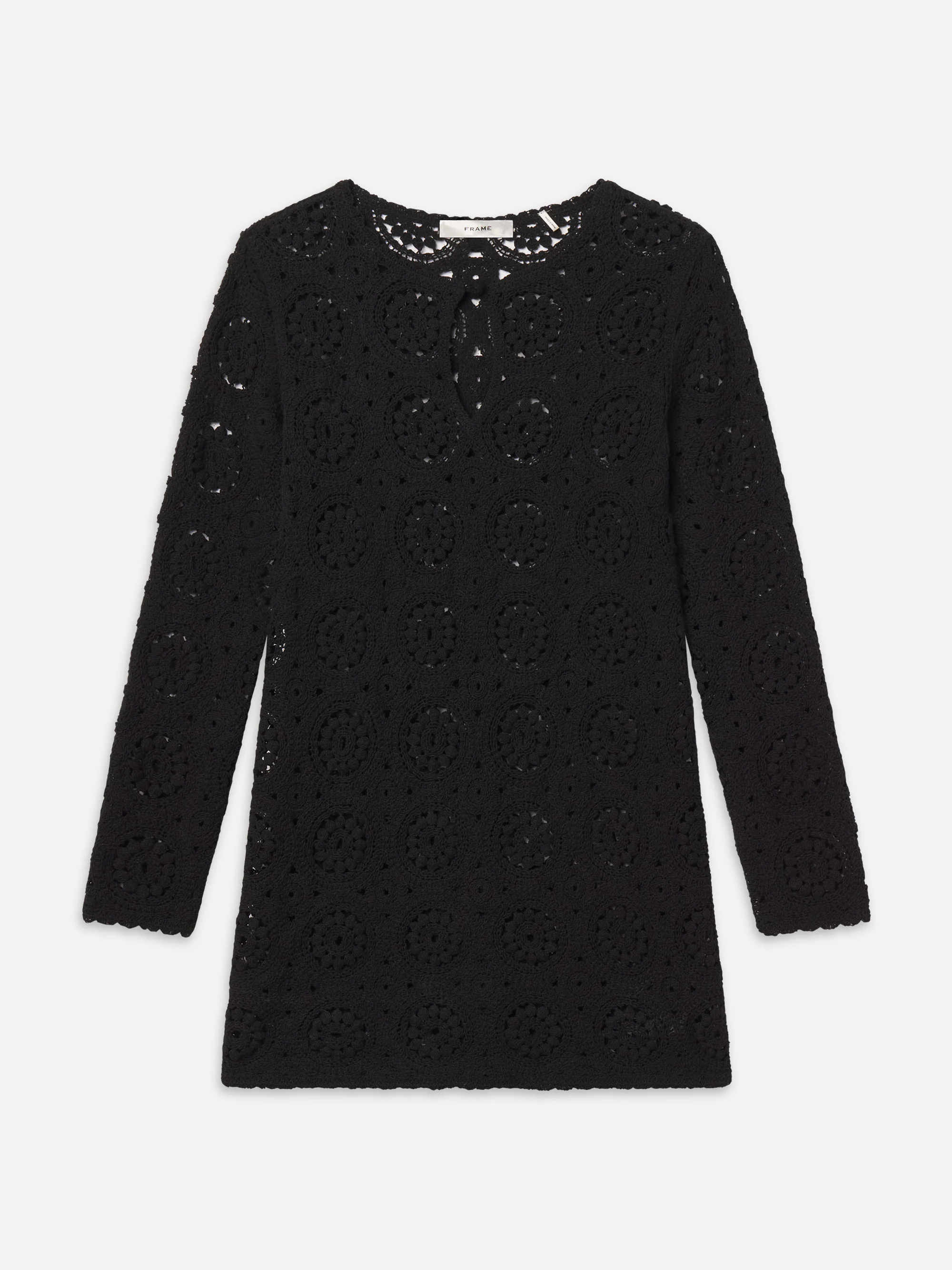The Crochet Keyhole Dress -- Black