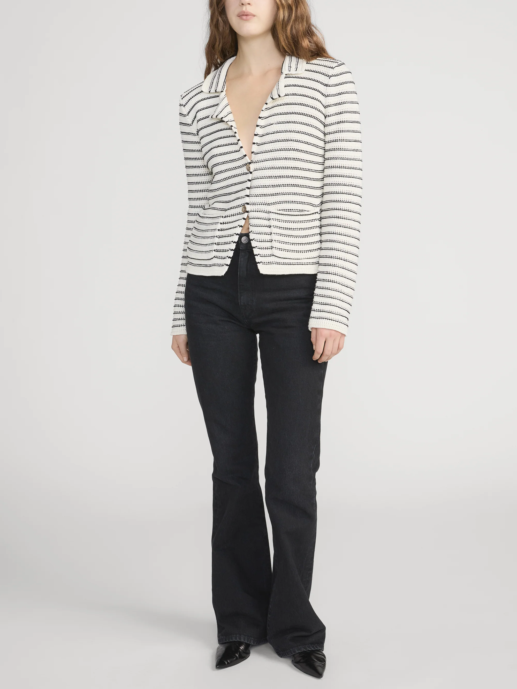 The Crochet Blazer -- Cream Multi - Image 2