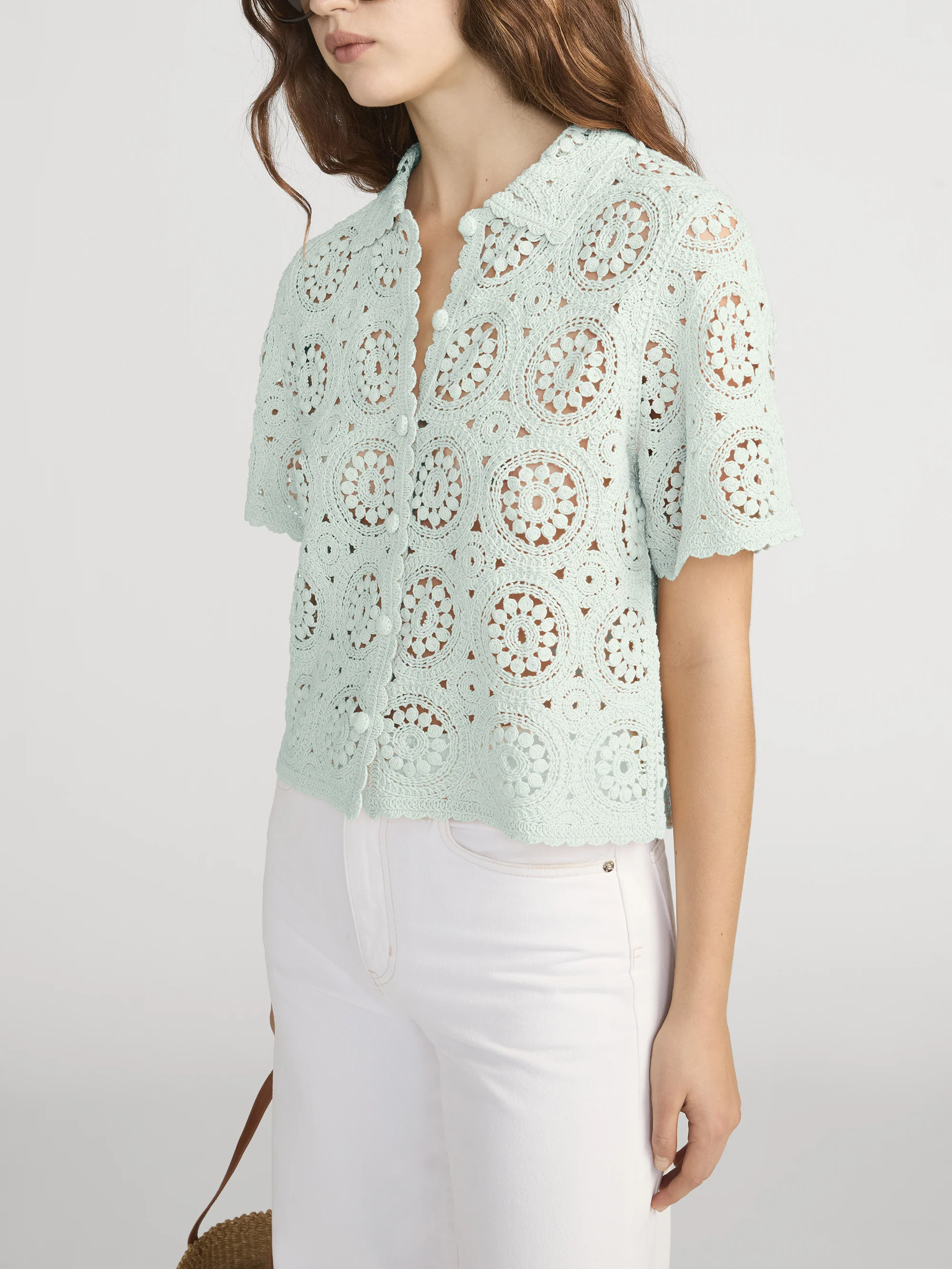 The Crochet Boxy Top -- Mint - Image 4