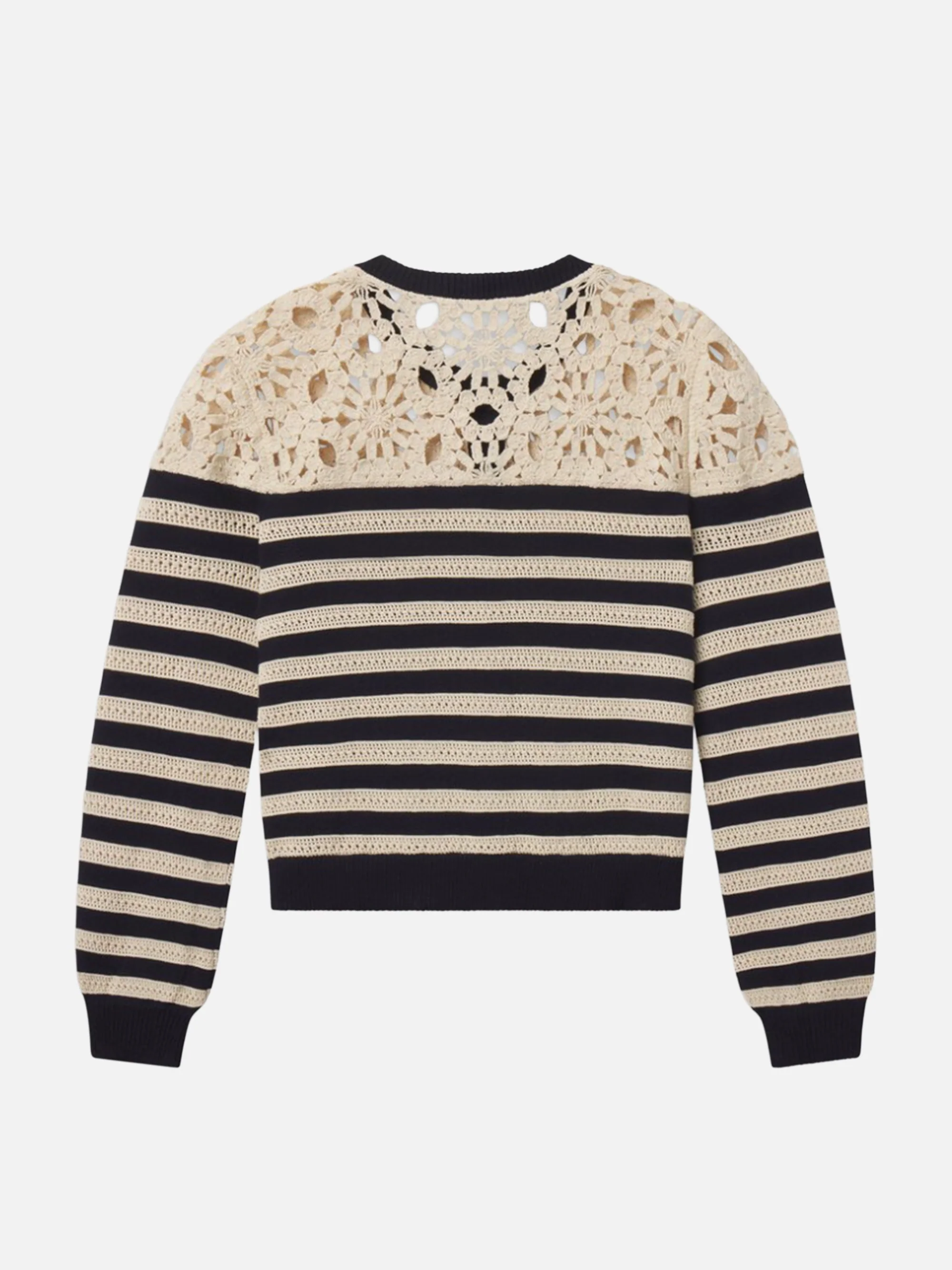 The Crochet Captain Cardigan -- Cream Multi - Image 3