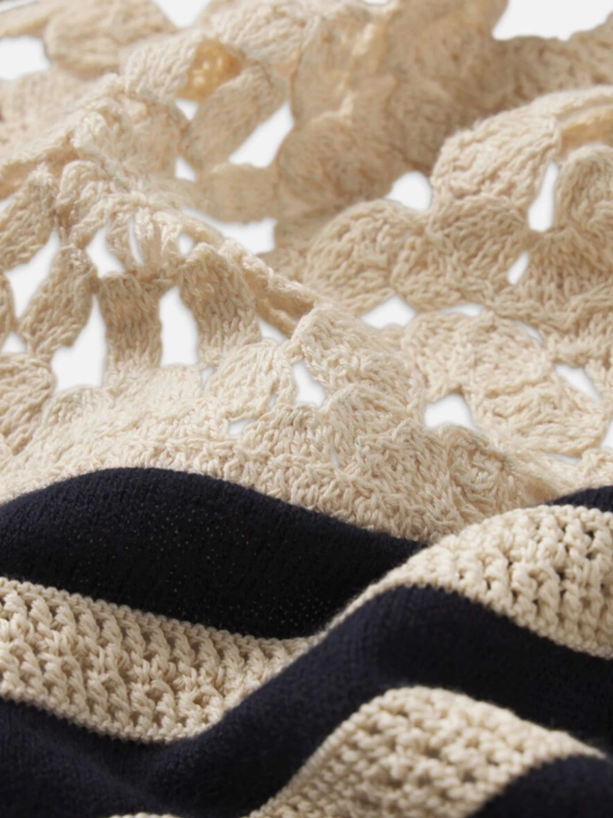 The Crochet Captain Cardigan -- Cream Multi - Image 4