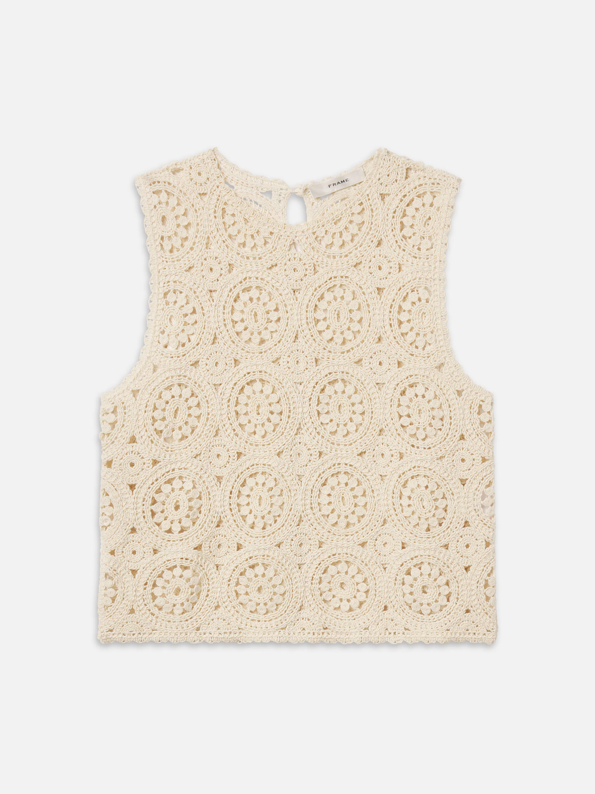 The Crochet Tank -- Cream