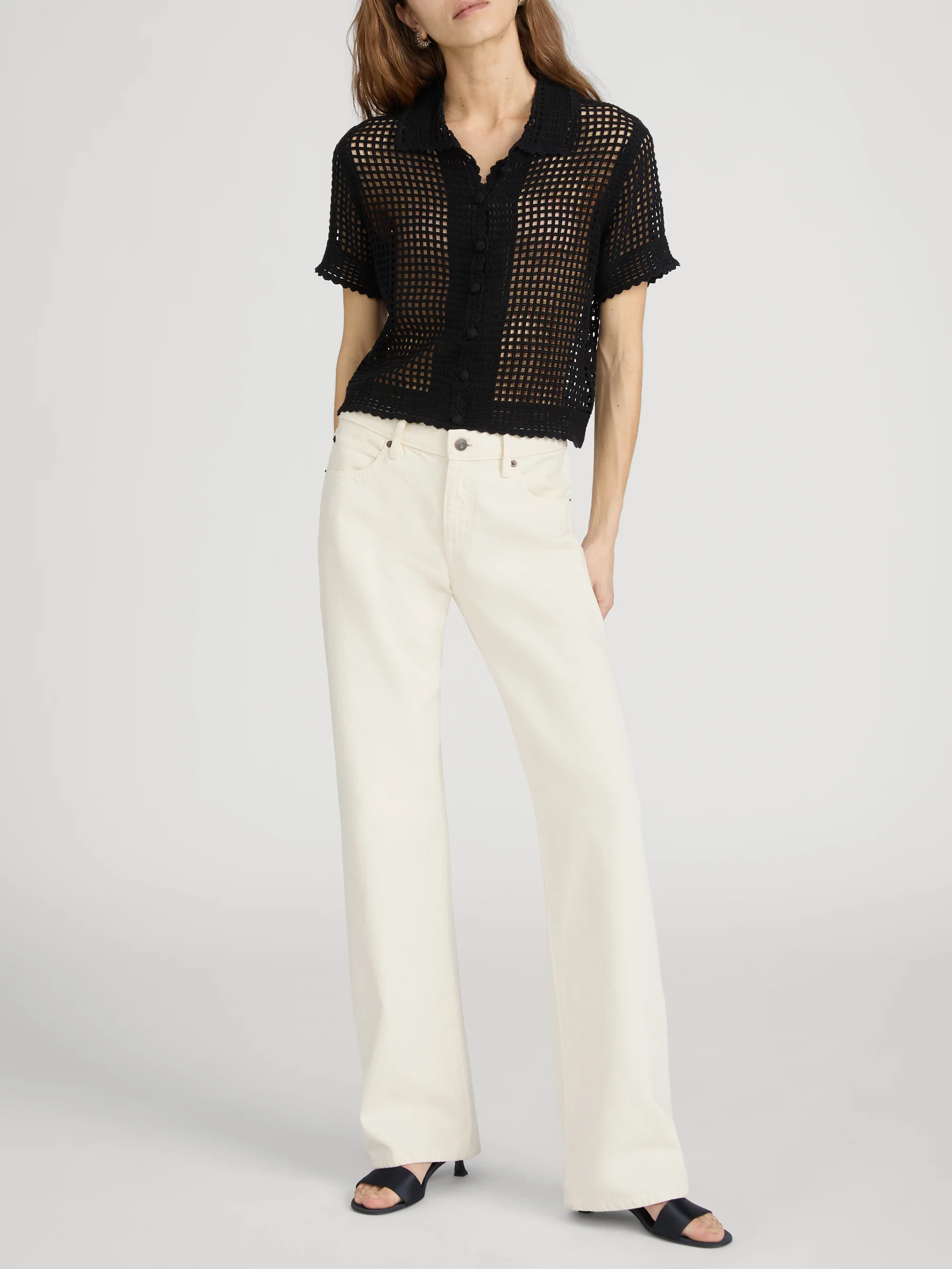 The Crochet Top -- Black - Image 2