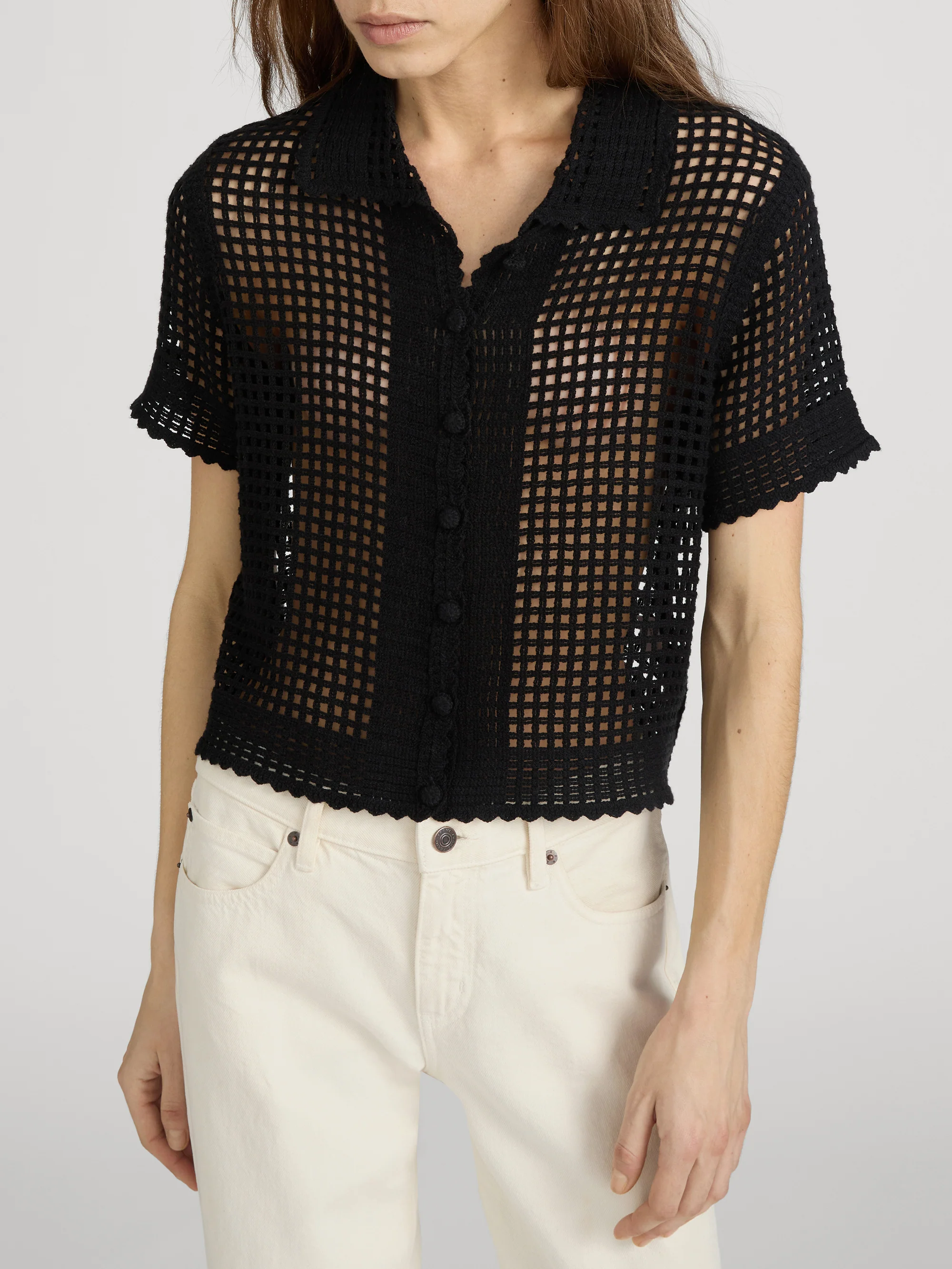 The Crochet Top -- Black - Image 5