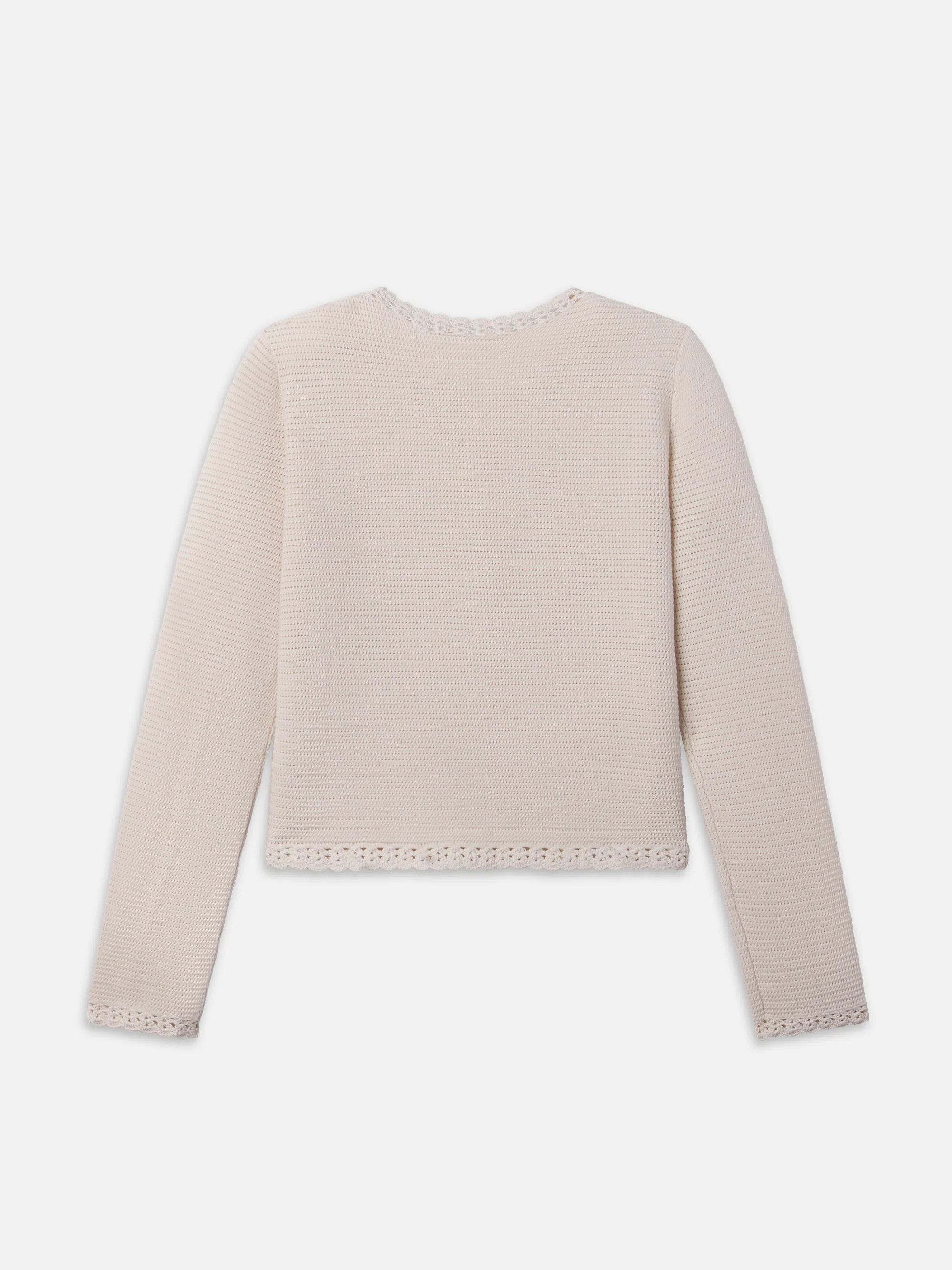 The Crochet Trim Jacket -- Cream - Image 3