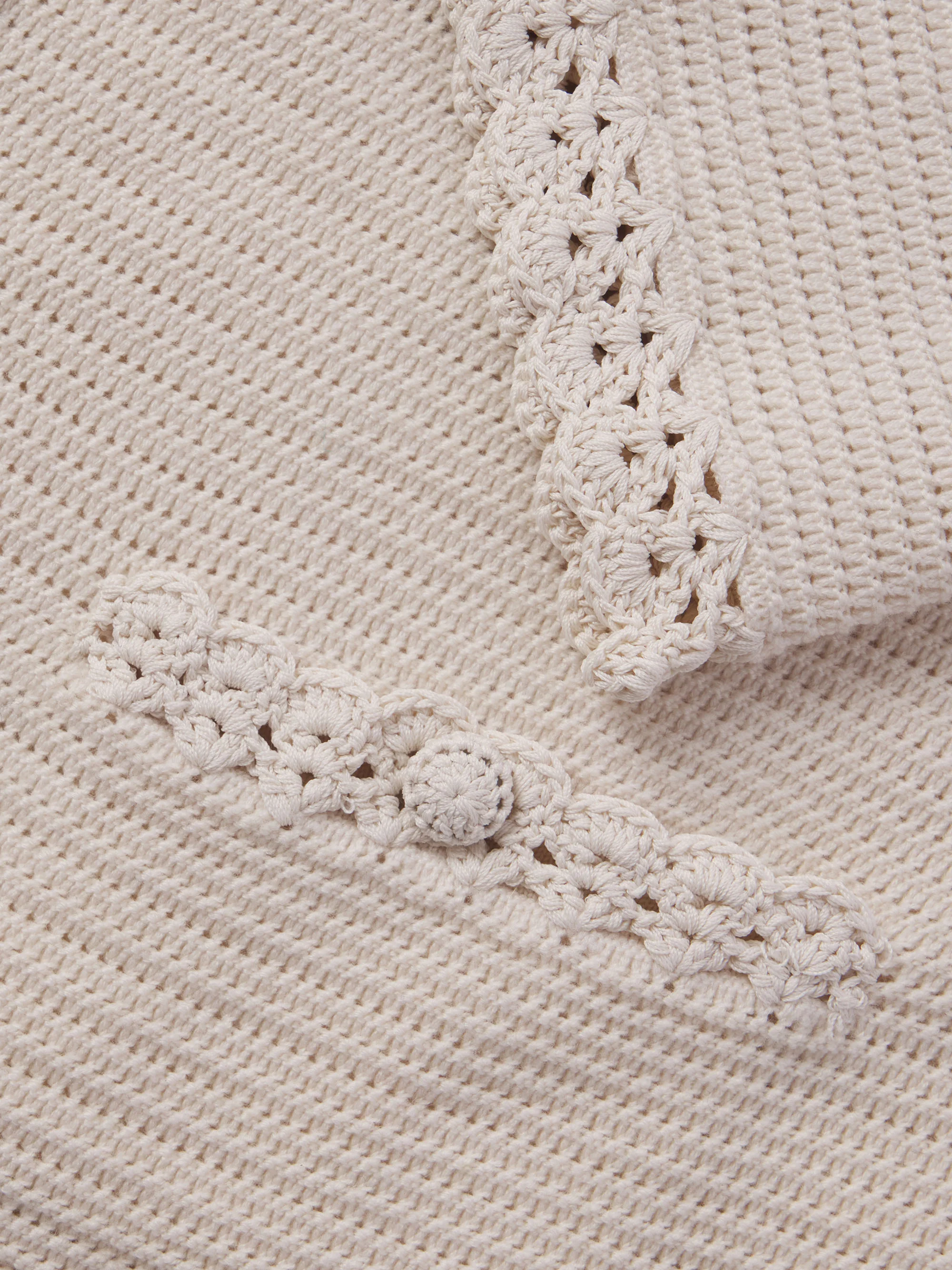 The Crochet Trim Jacket -- Cream - Image 4