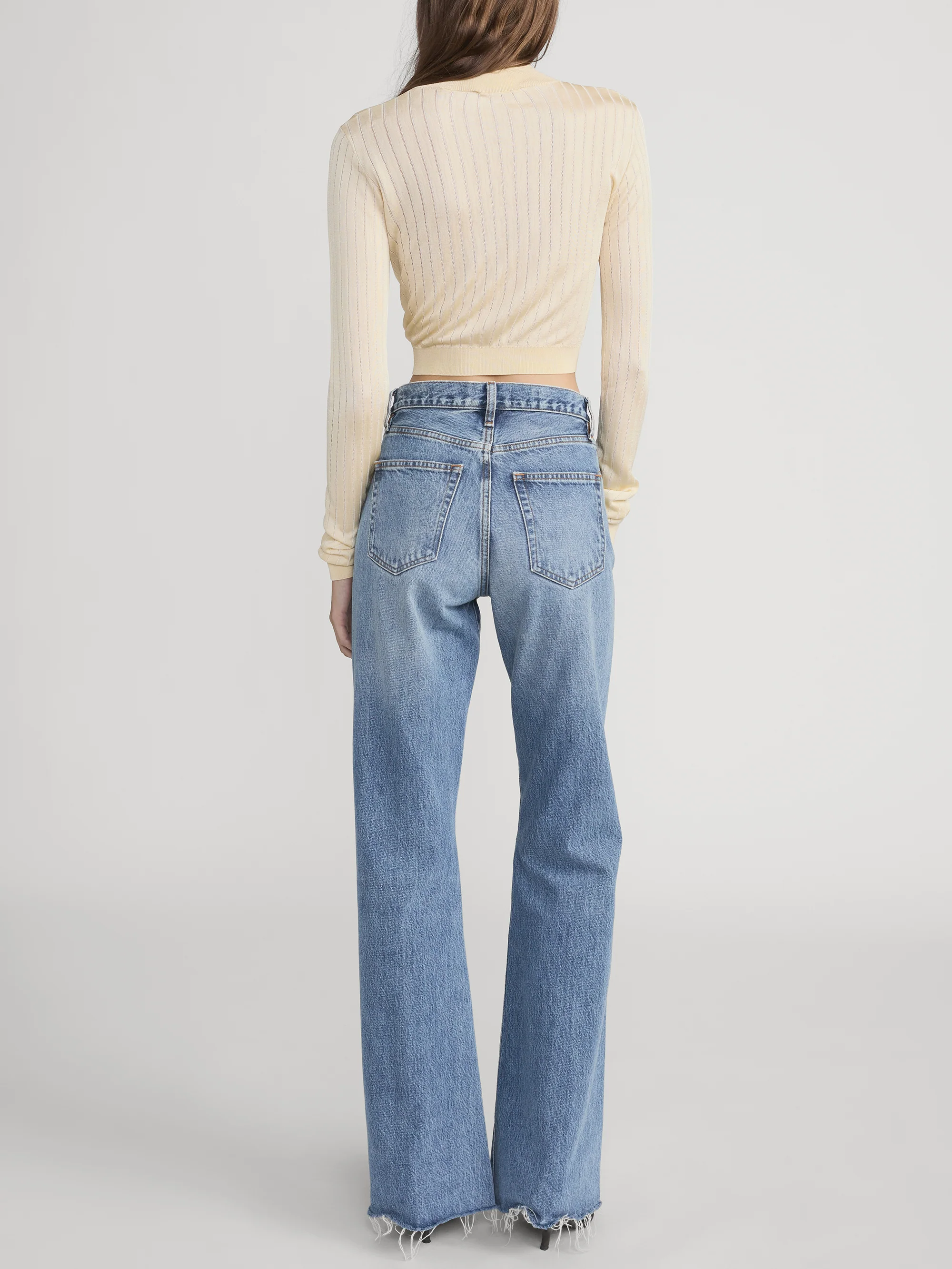 The Crop Fitted Turtleneck -- Butter - Image 6