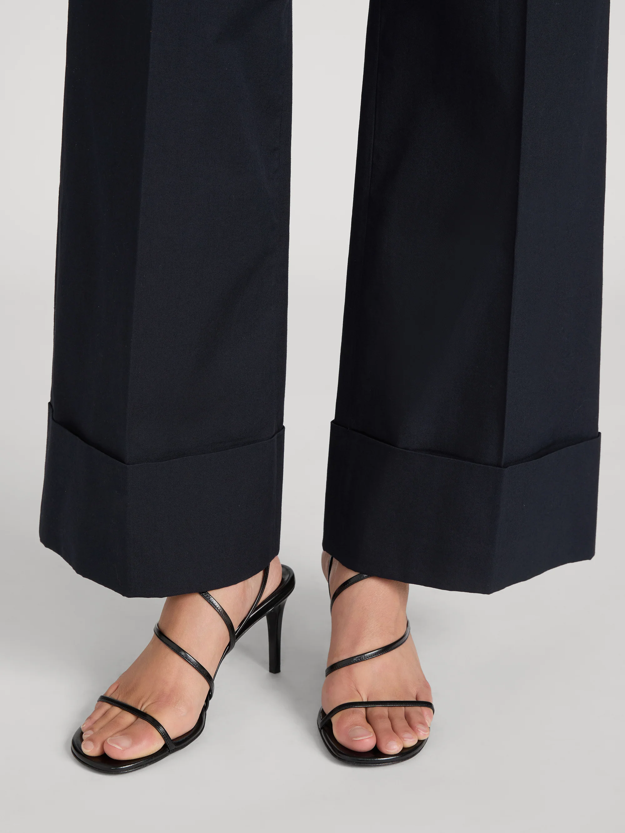 The Cuffed Slim Palazzo Trouser -- Navy - Image 5