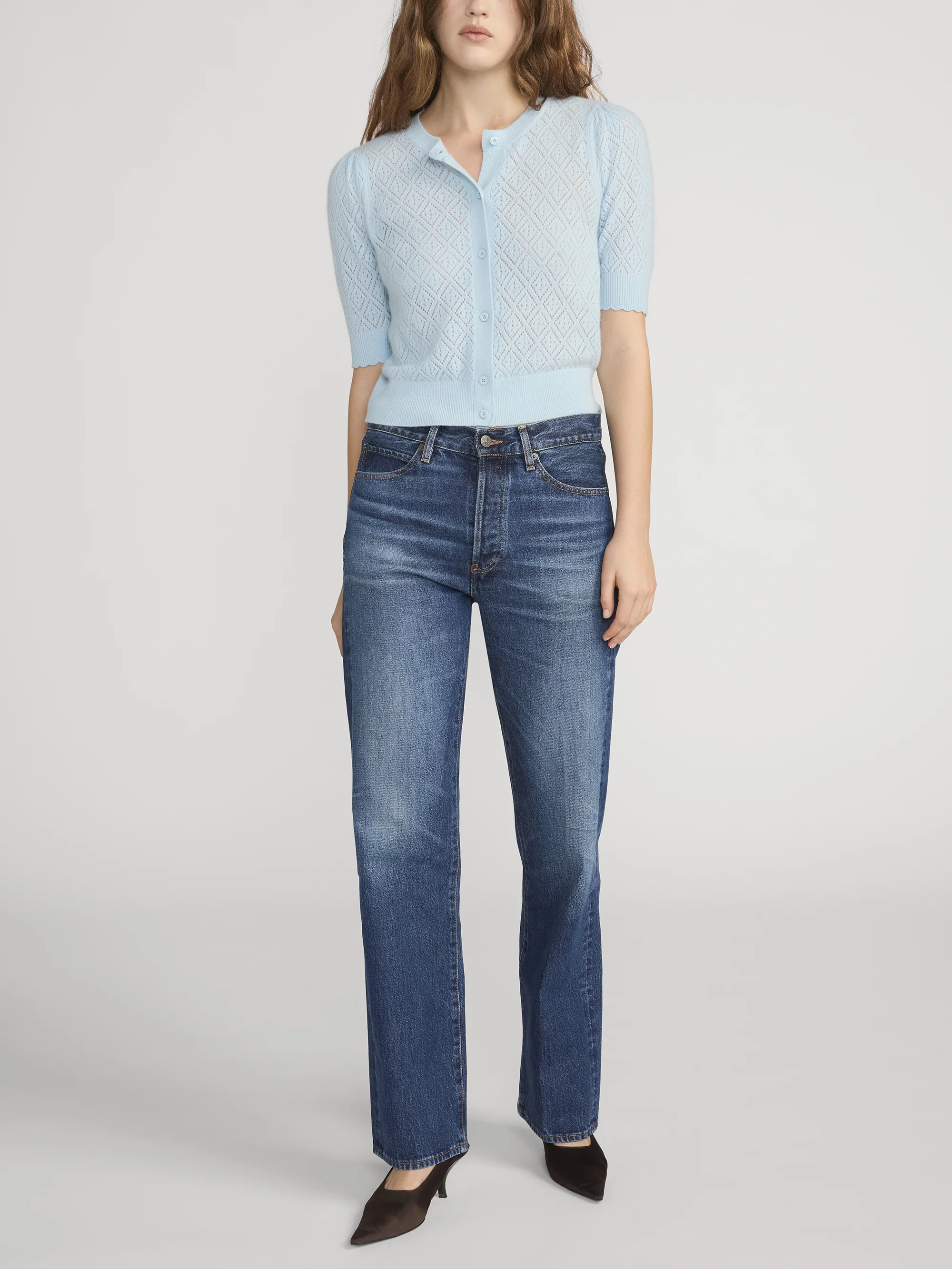 The Delicate Cashmere Cardi -- Sky Blue - Image 2