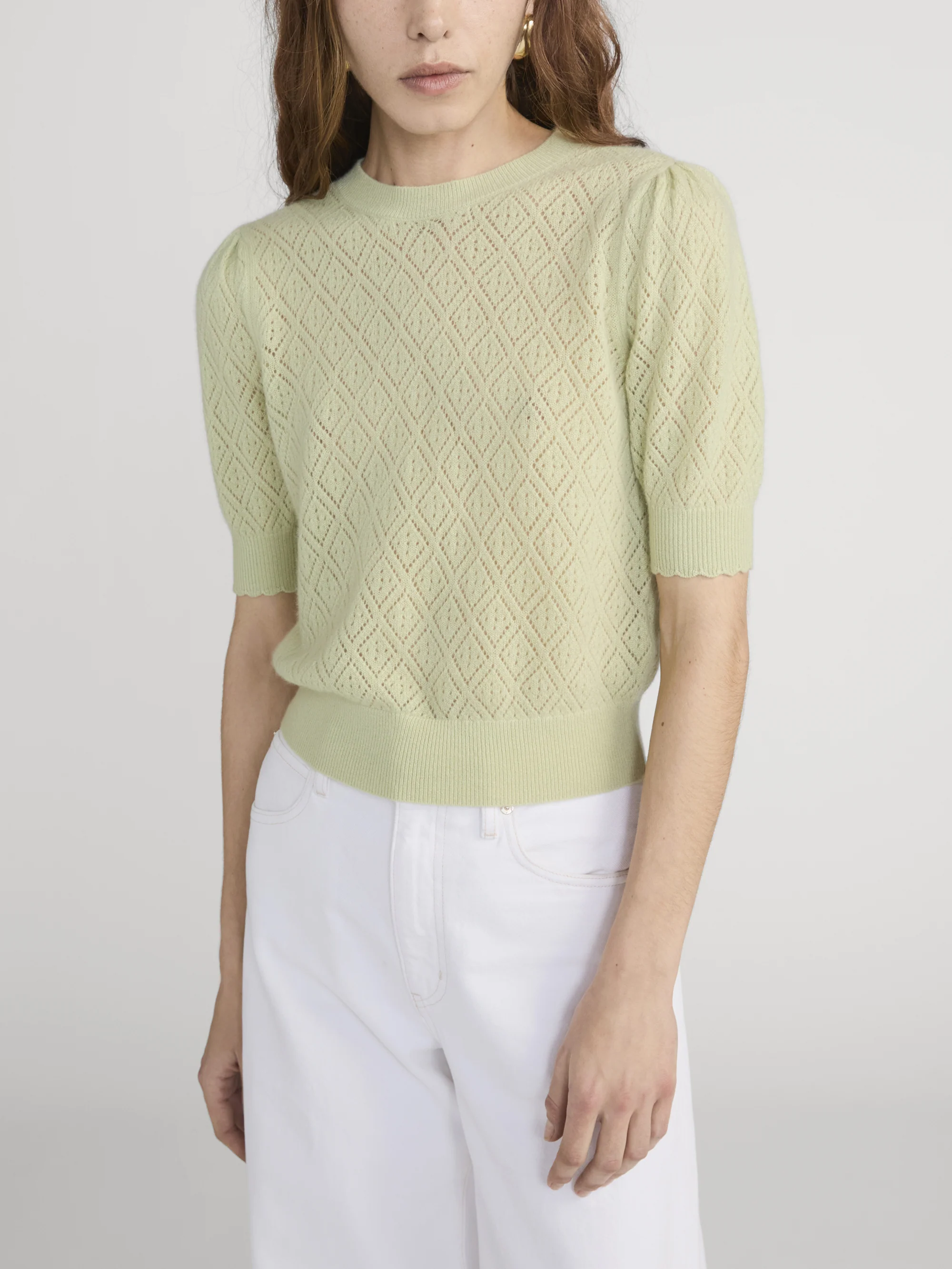 The Delicate Cashmere Sweater -- Soft Lime - Image 4