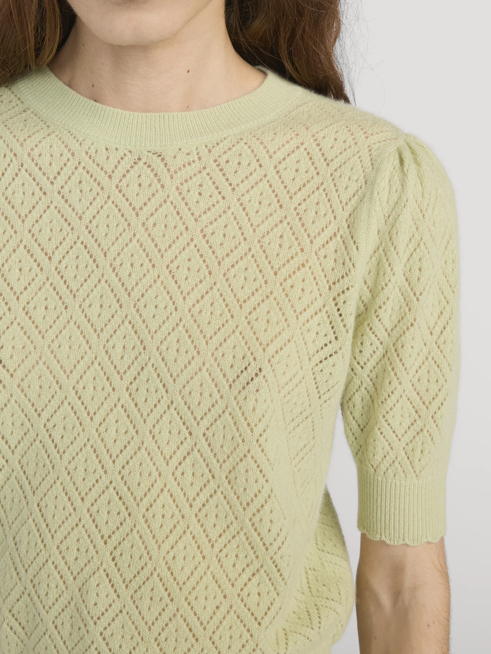 The Delicate Cashmere Sweater -- Soft Lime - Image 5