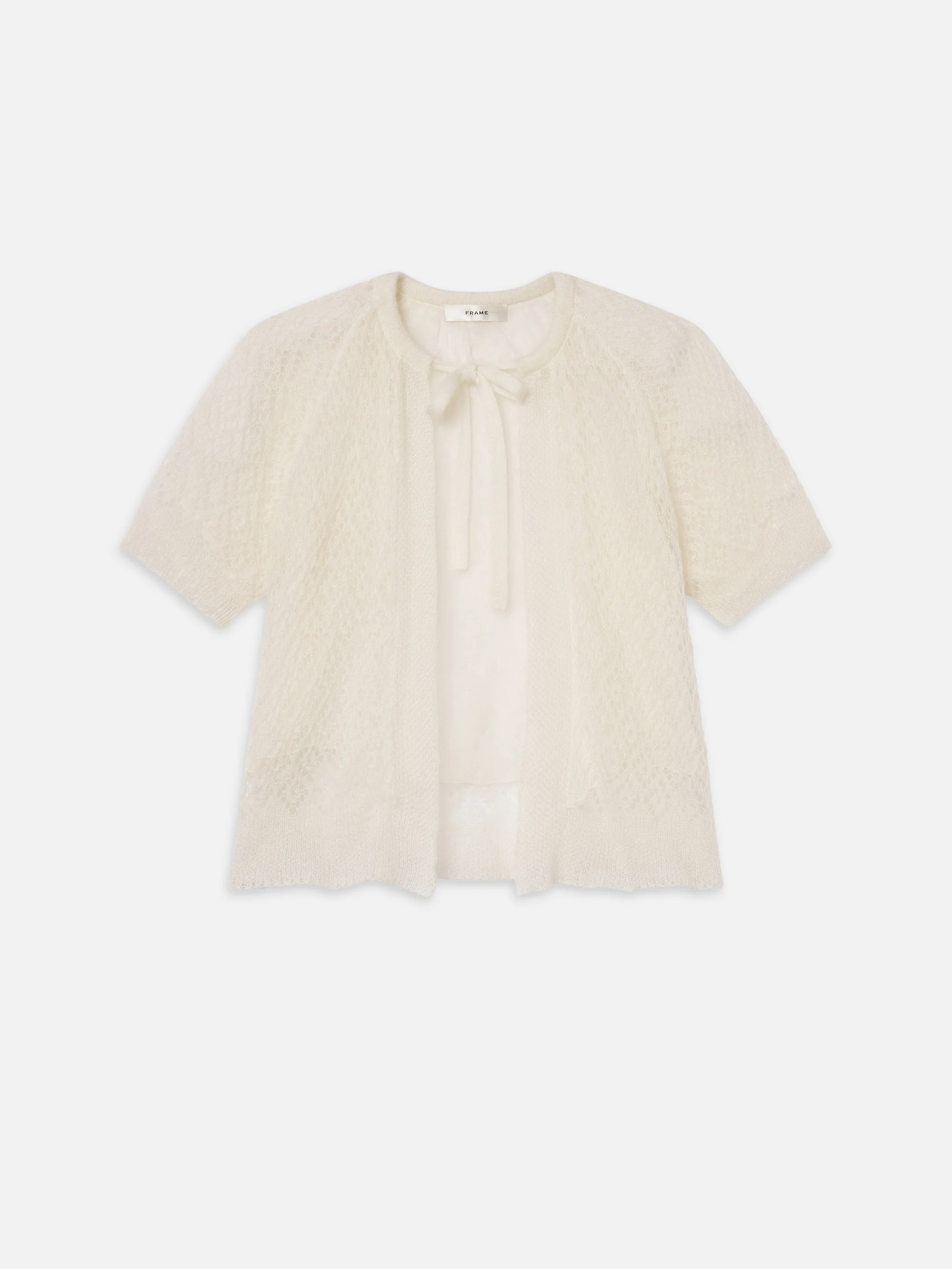 The Delicate Tie Sweater -- Cream