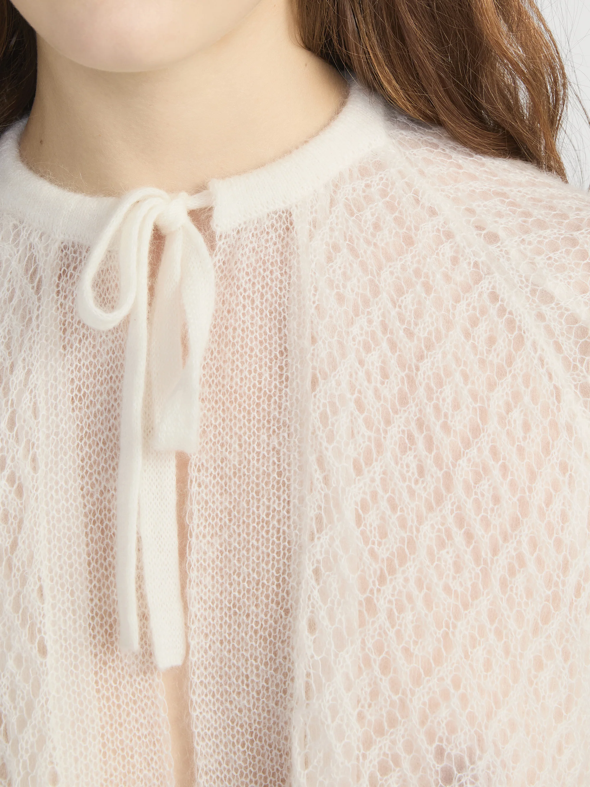 The Delicate Tie Sweater -- Cream - Image 5