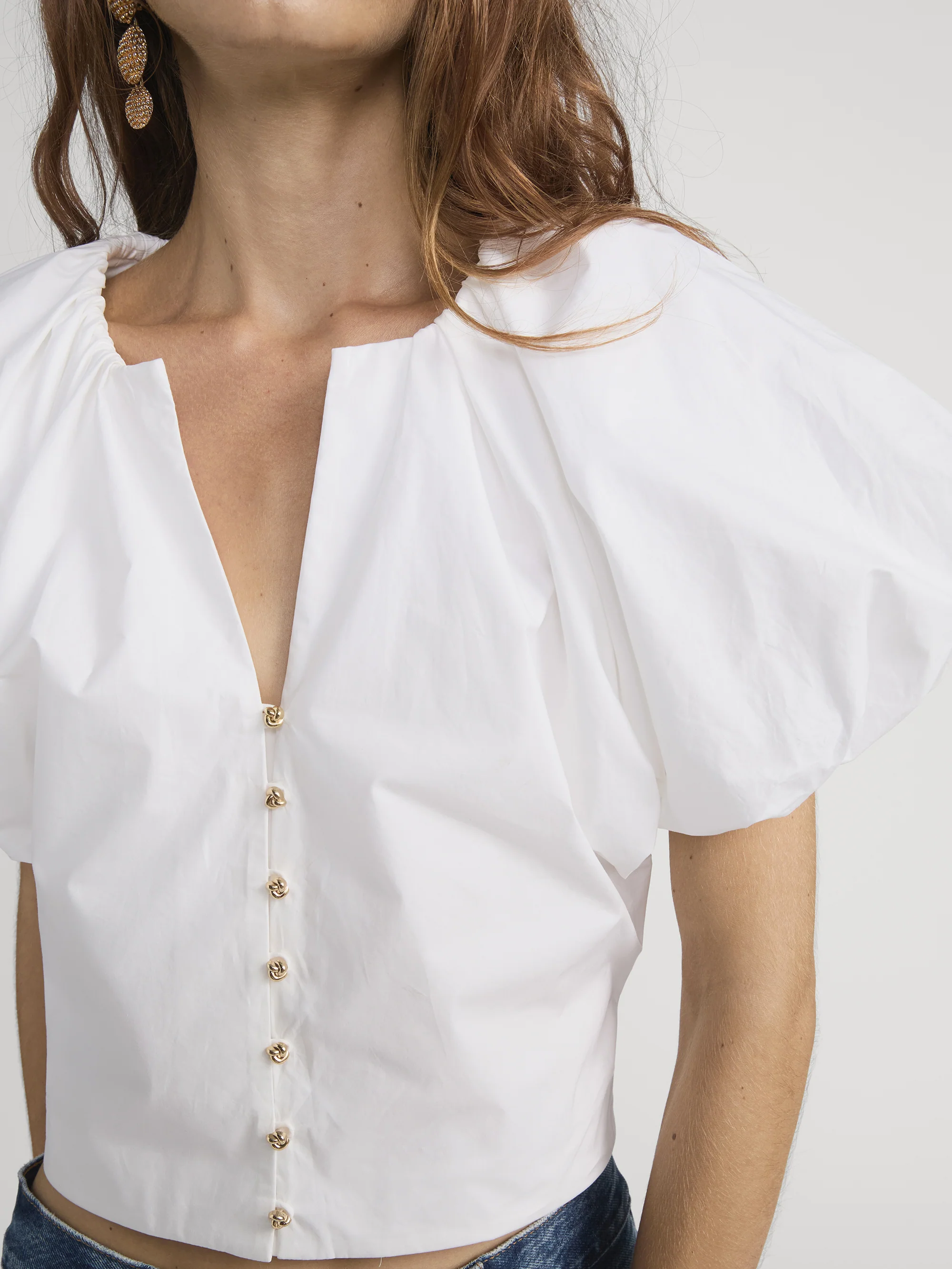 The Dramatic Sleeve Blouse -- White - Image 4