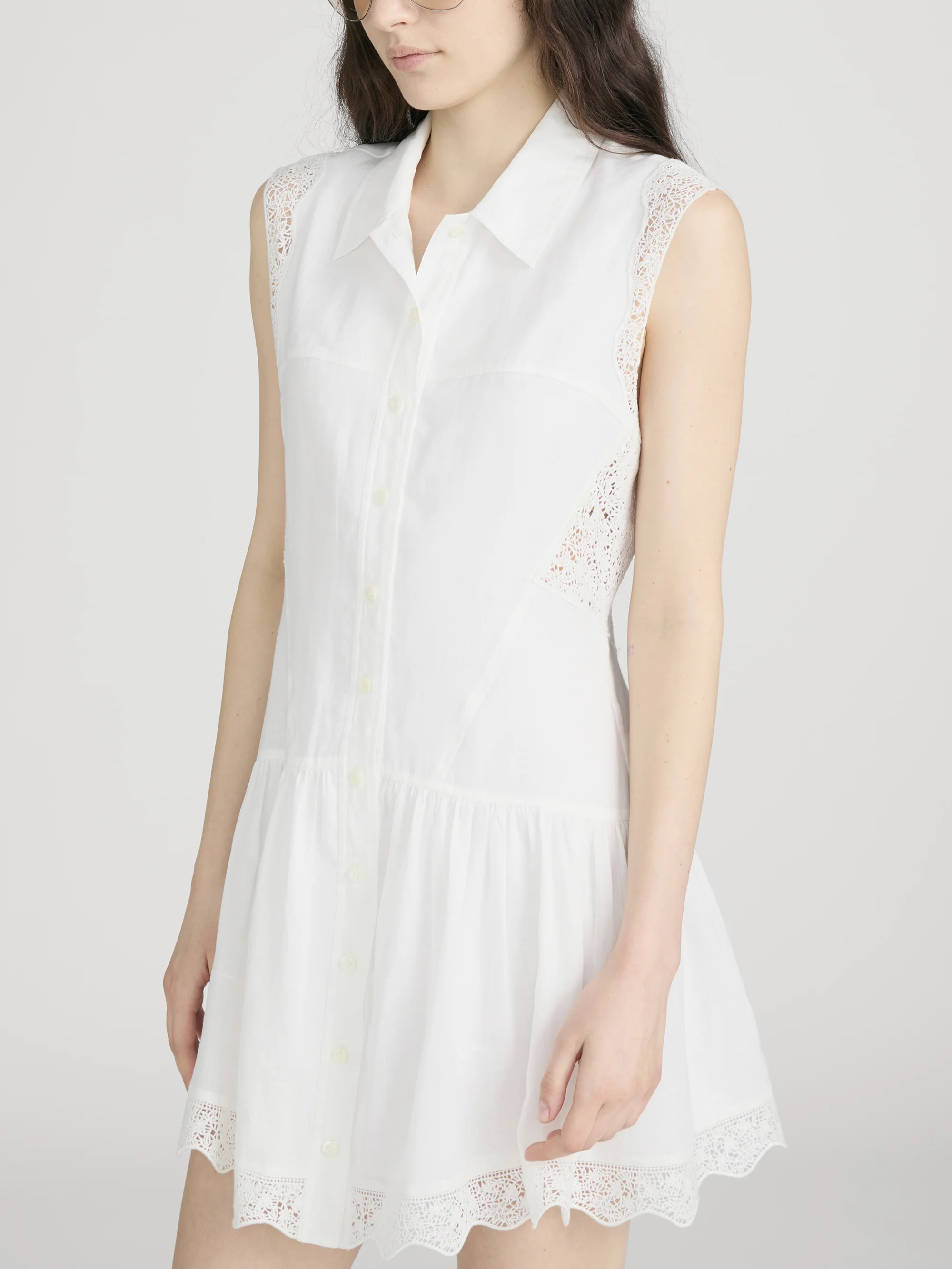 The Embroidered Day Dress -- White - Image 4