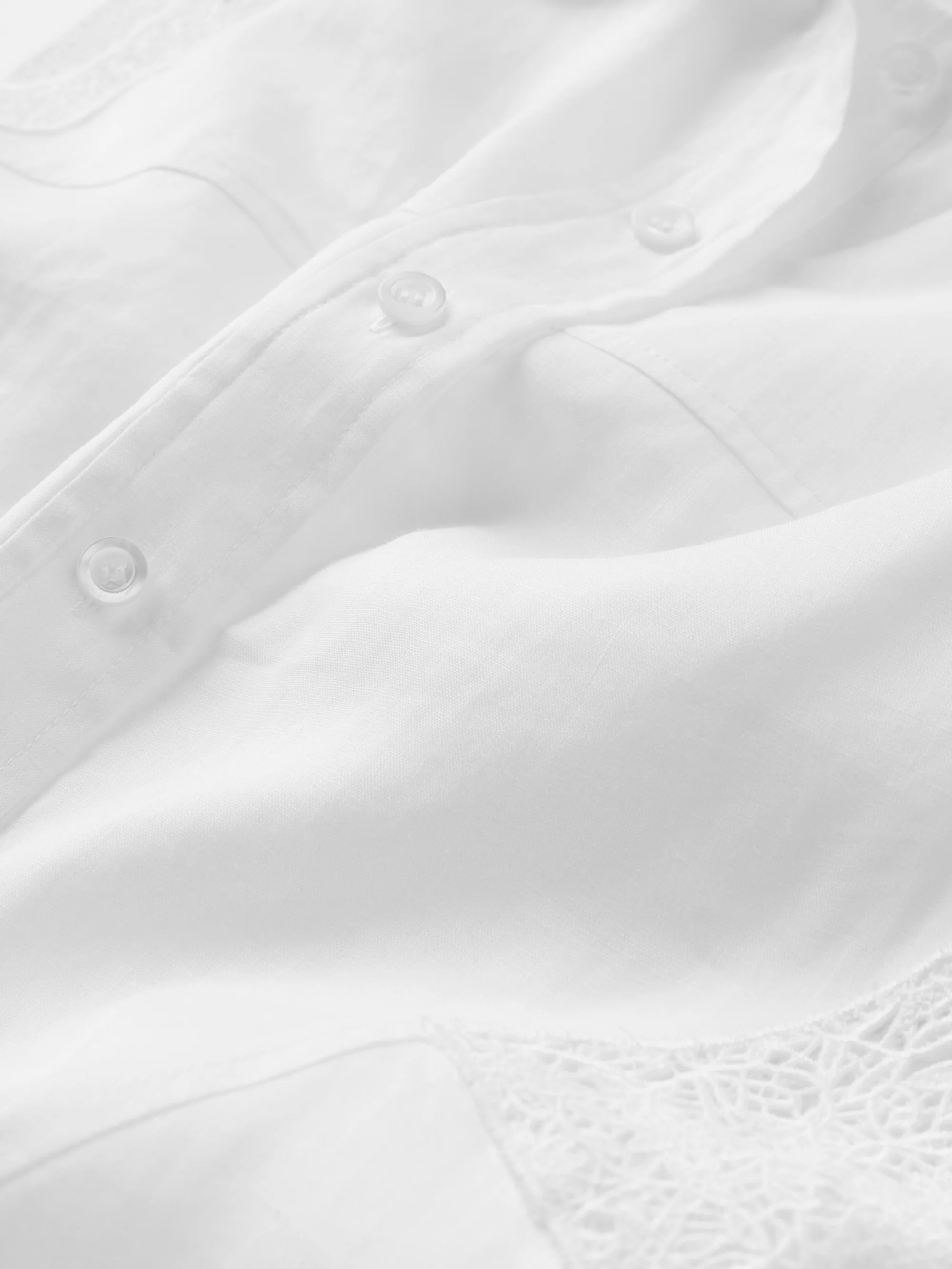 The Embroidered Day Dress -- White - Image 7