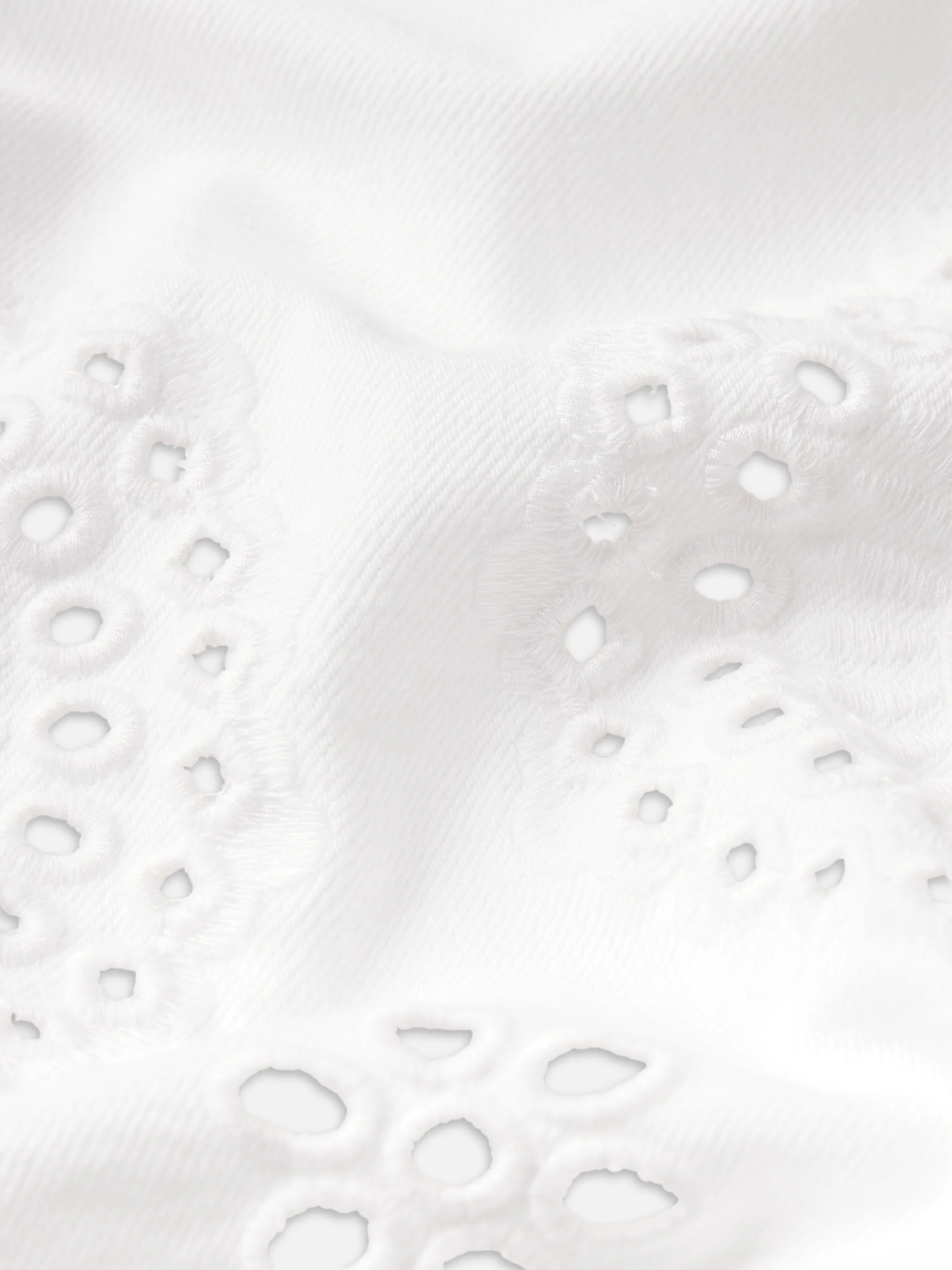 The Eyelet Billow Sleeve Shirt -- White - Image 7