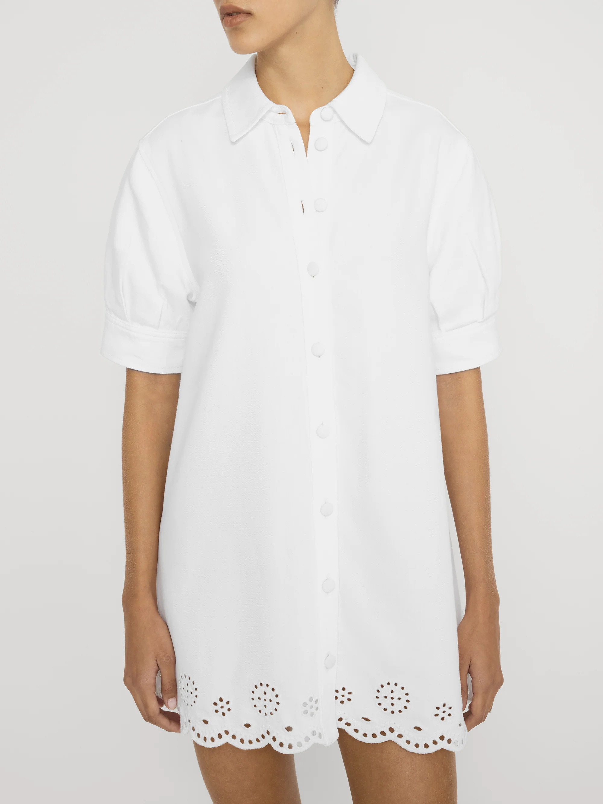 The Eyelet Play Dress -- White - Image 3