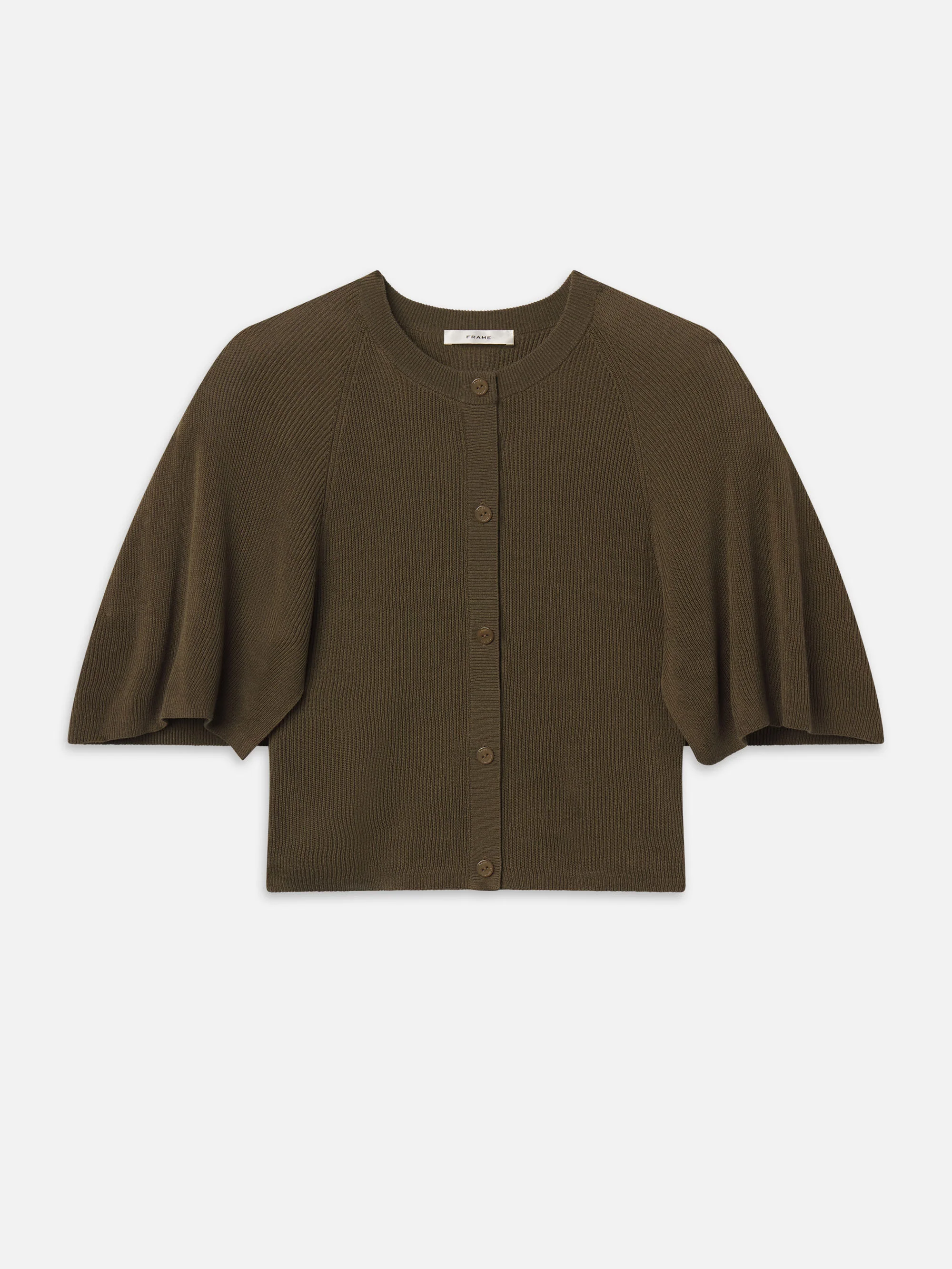The Flounce Sweater -- Military Green