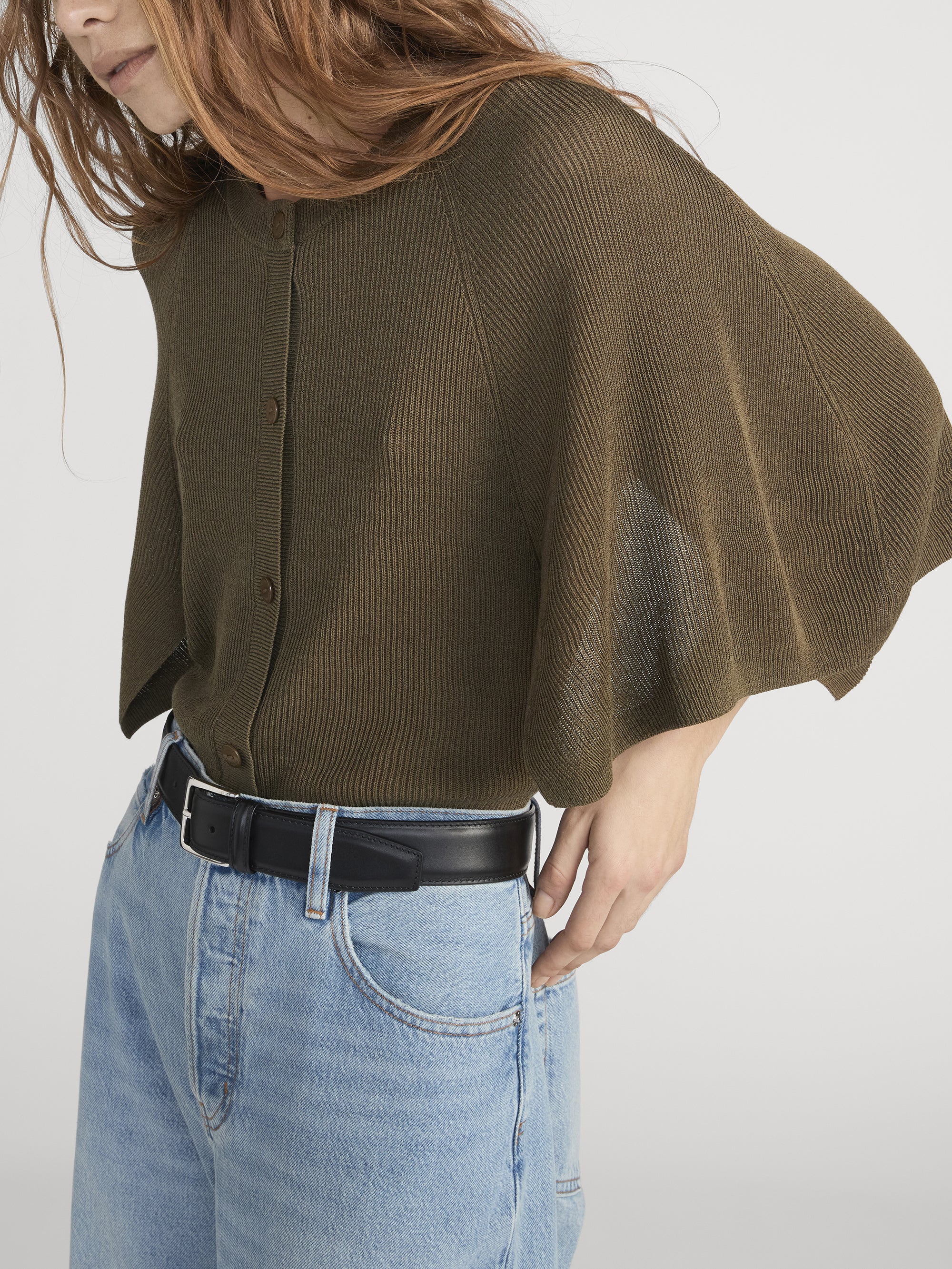The Flounce Sweater -- Military Green - Image 5