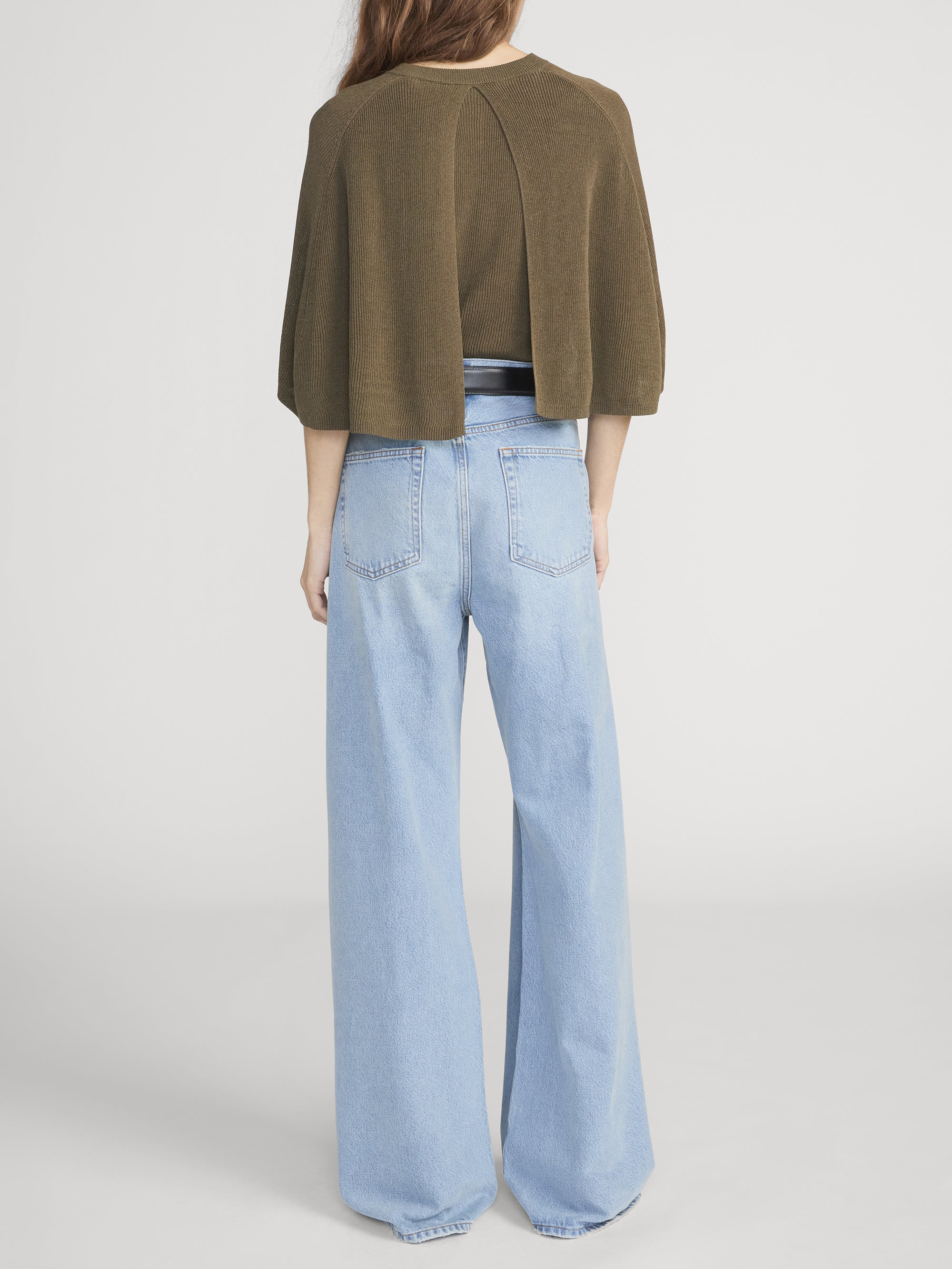 The Flounce Sweater -- Military Green - Image 6