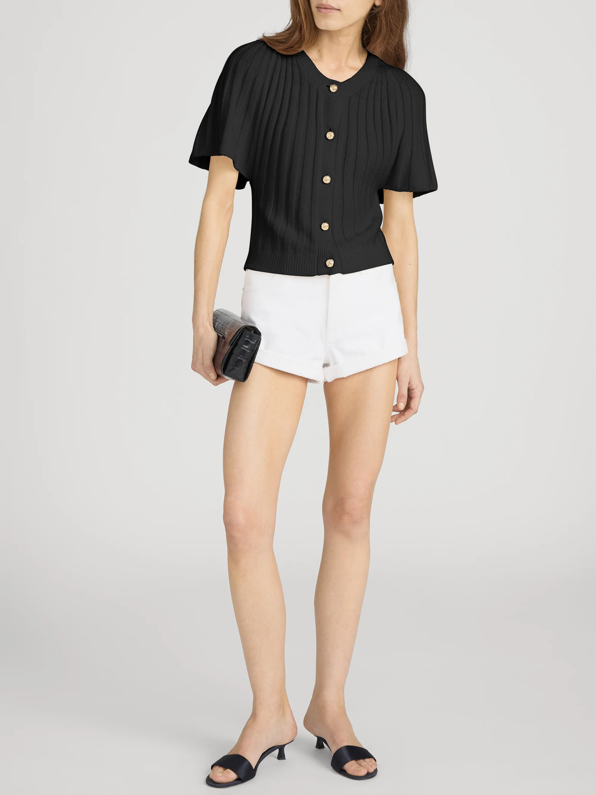 The Flutter Cardi -- Black - Image 2