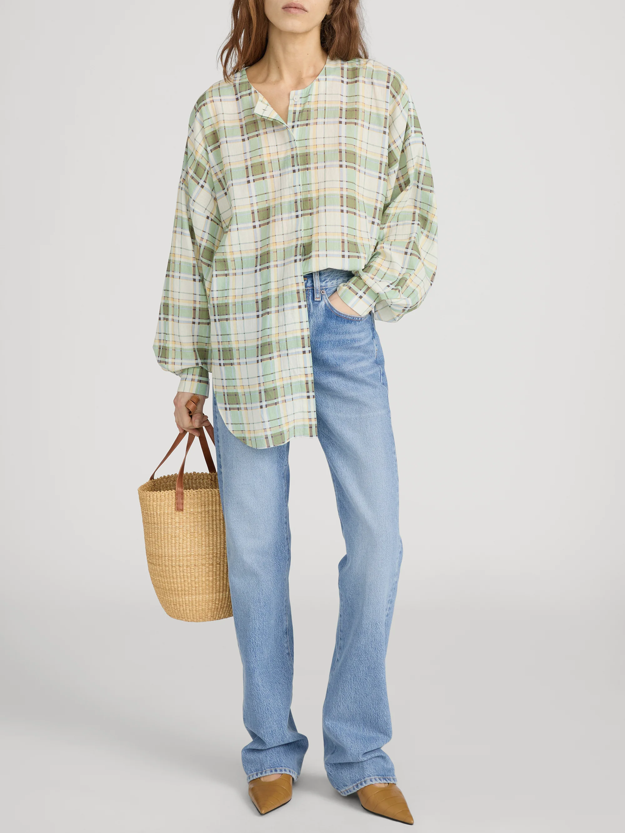 The Gallery Shirt -- Jade Green Plaid - Image 2