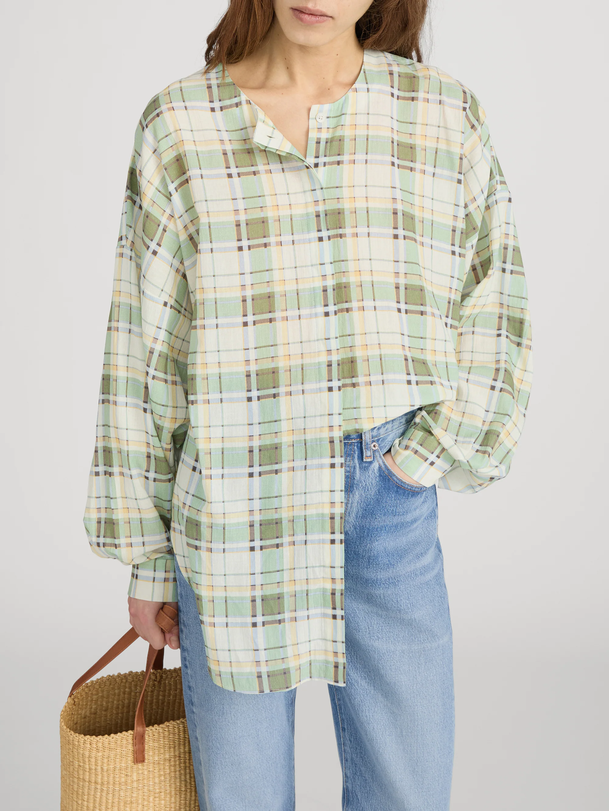 The Gallery Shirt -- Jade Green Plaid - Image 3