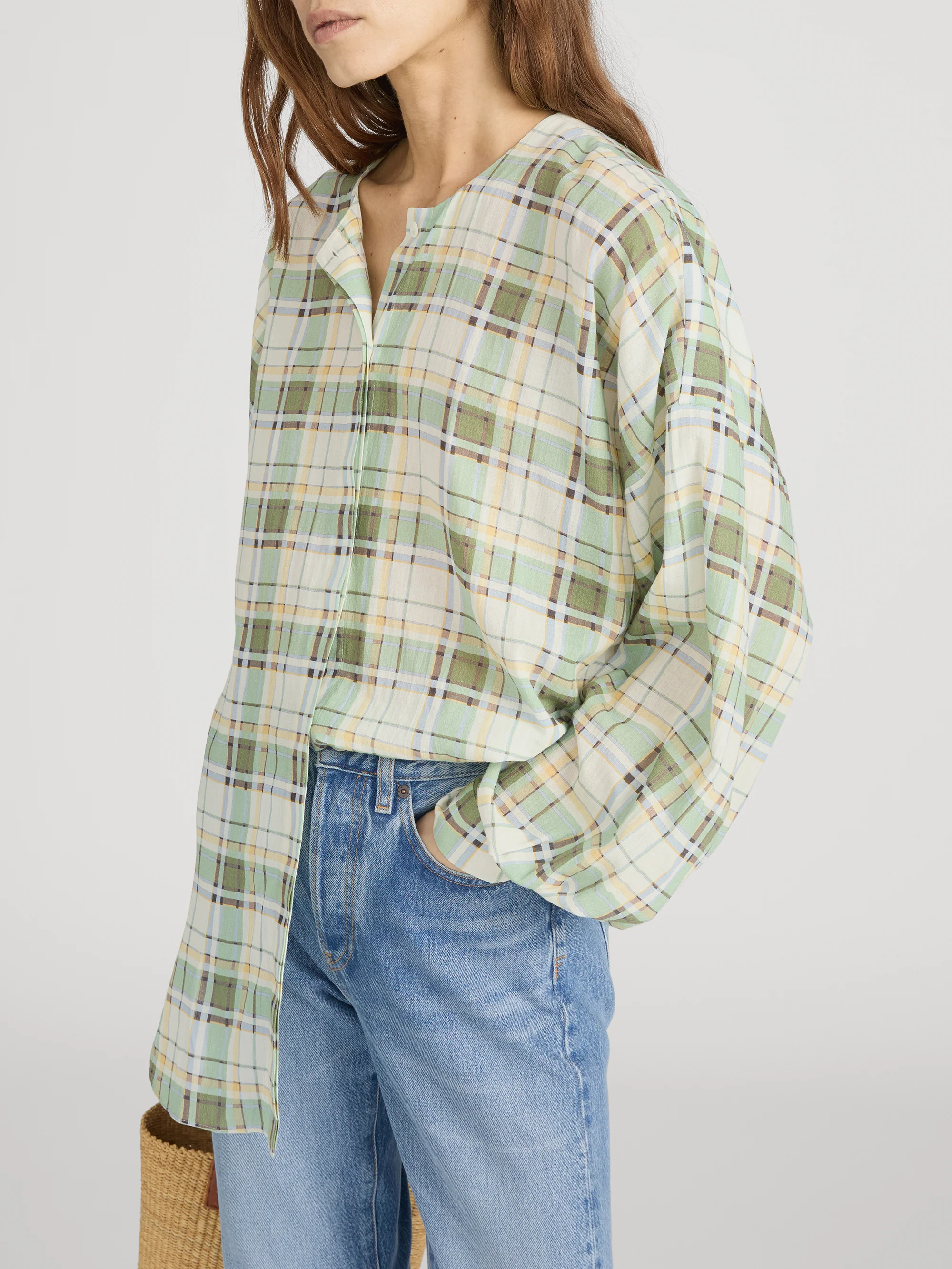 The Gallery Shirt -- Jade Green Plaid - Image 4