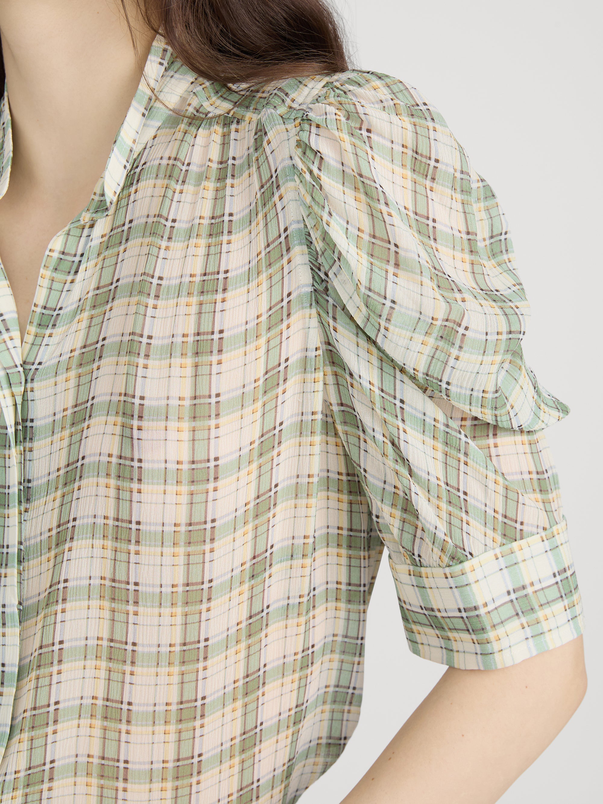 The Gillian Top -- Jade Green Plaid - Image 5