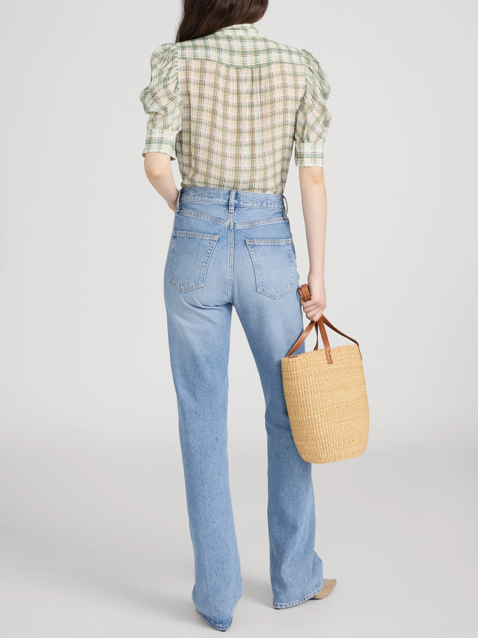 The Gillian Top -- Jade Green Plaid - Image 6