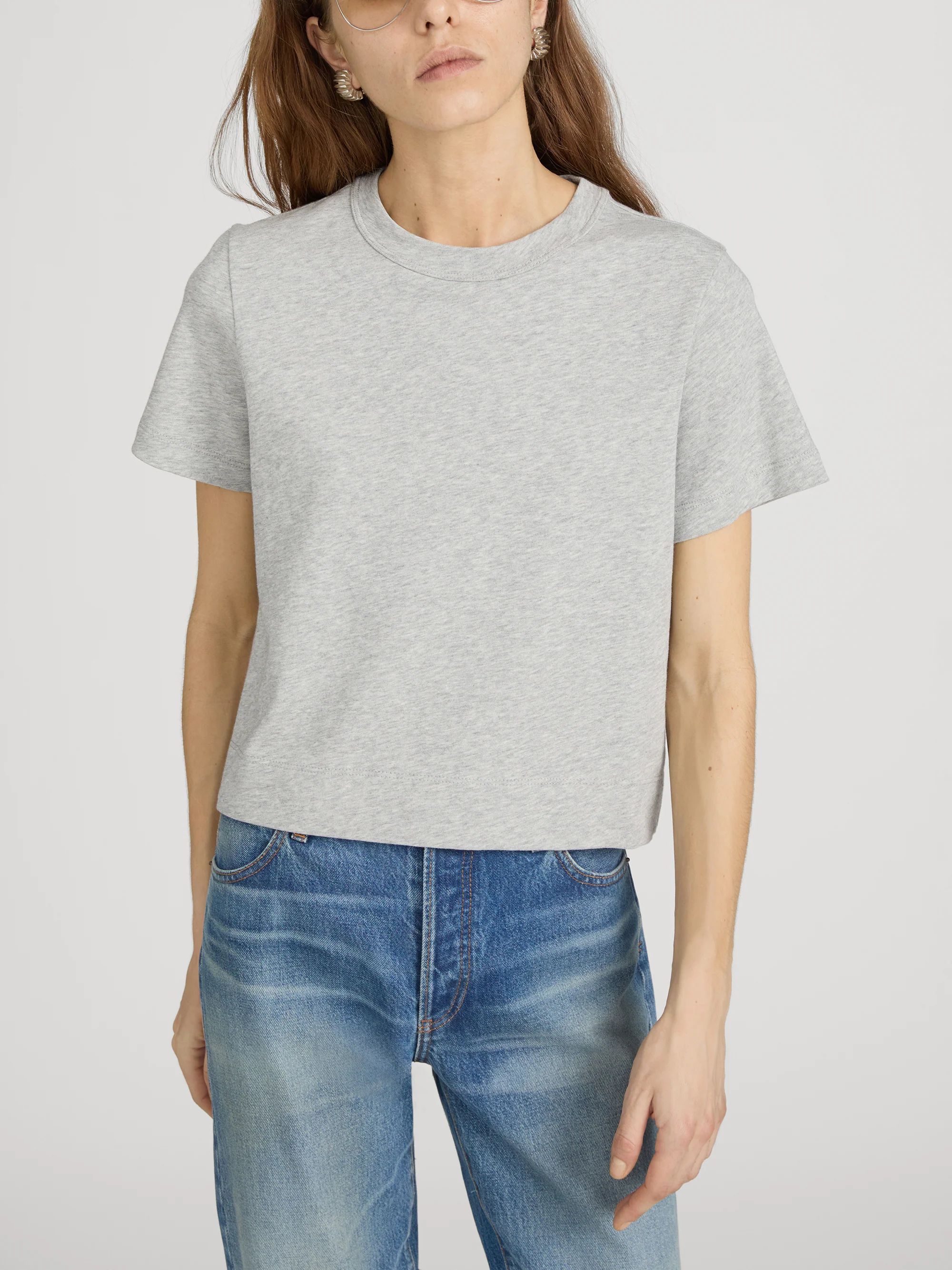 The Heather Boxy Tee -- Heather Grey - Image 3