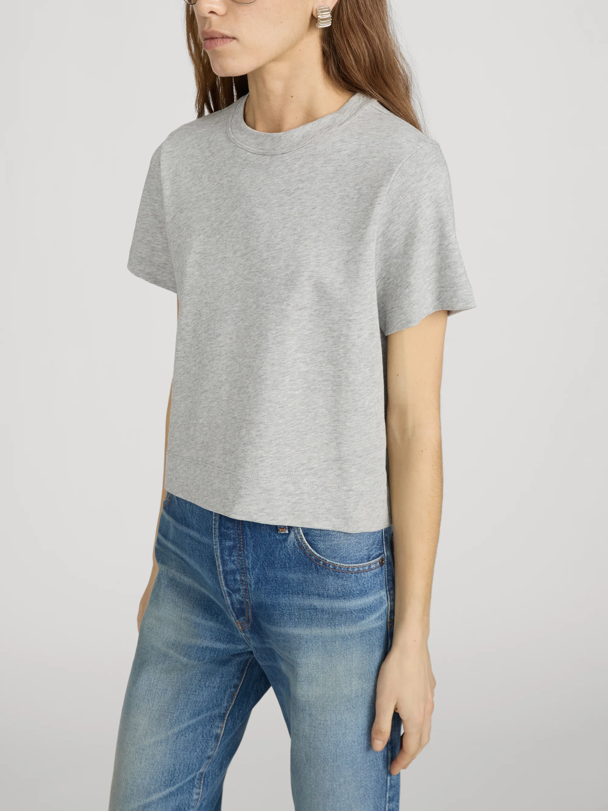 The Heather Boxy Tee -- Heather Grey - Image 4