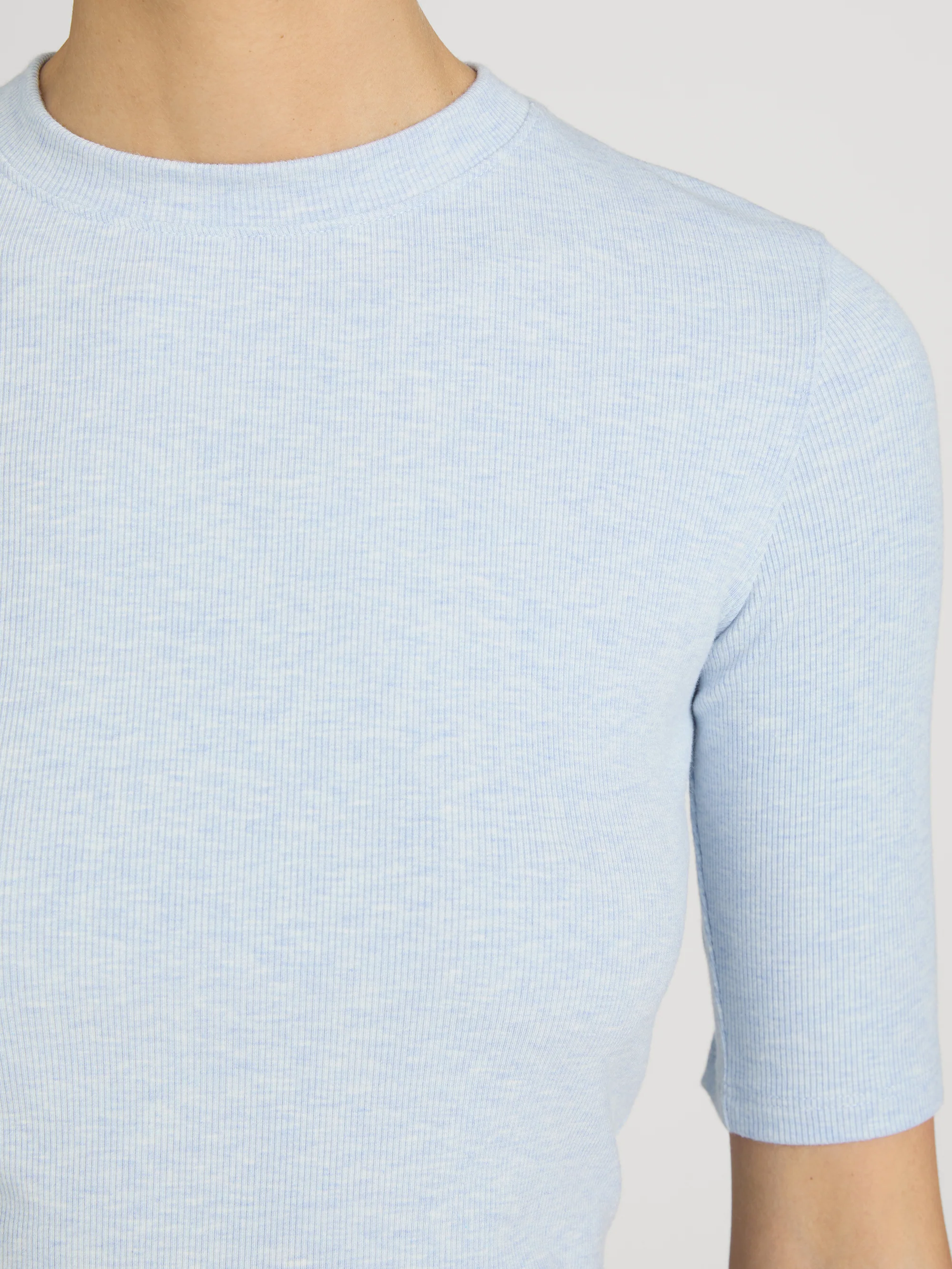 The Heather Rib Crew -- Sky Blue - Image 5