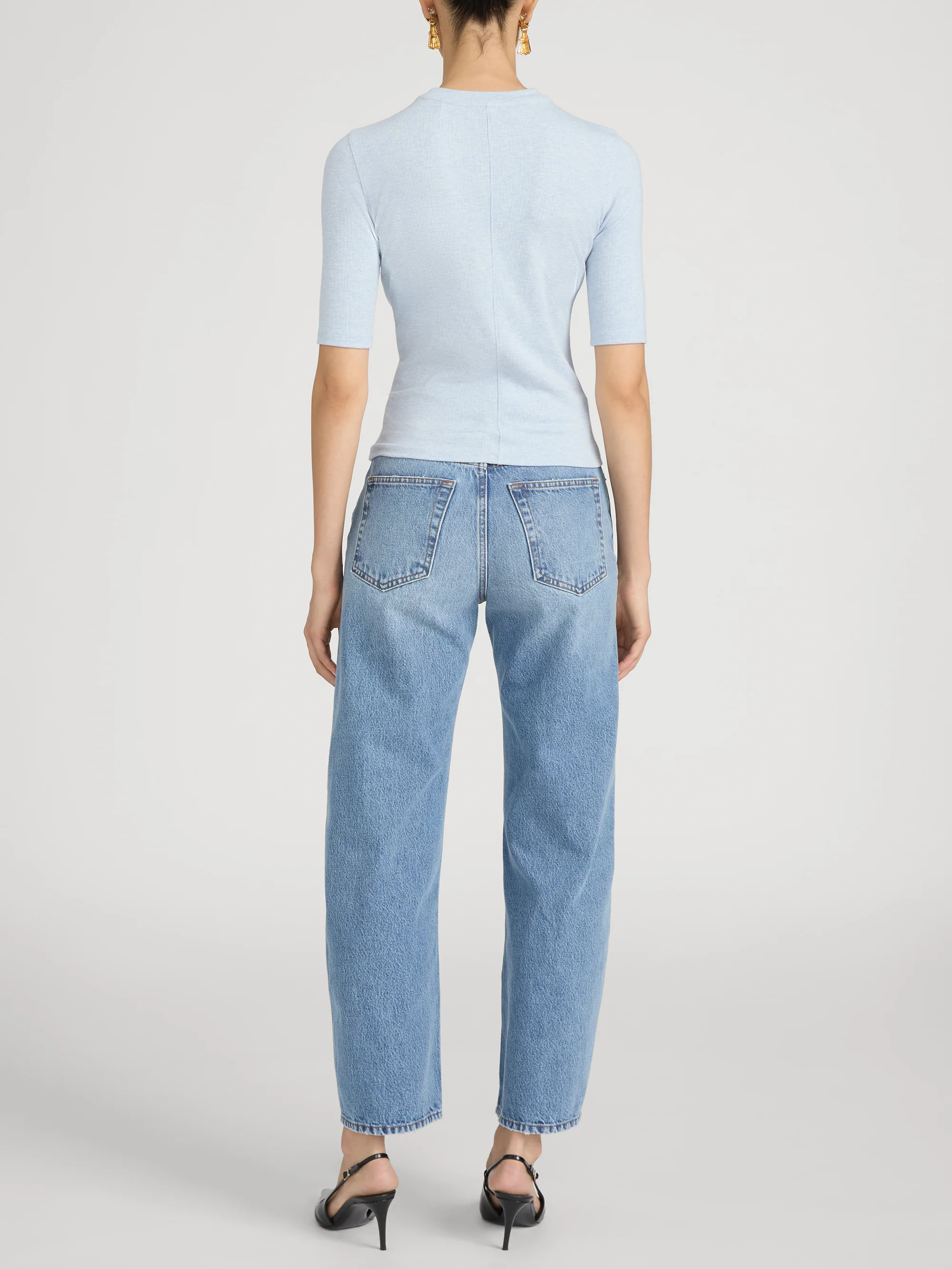 The Heather Rib Crew -- Sky Blue - Image 6