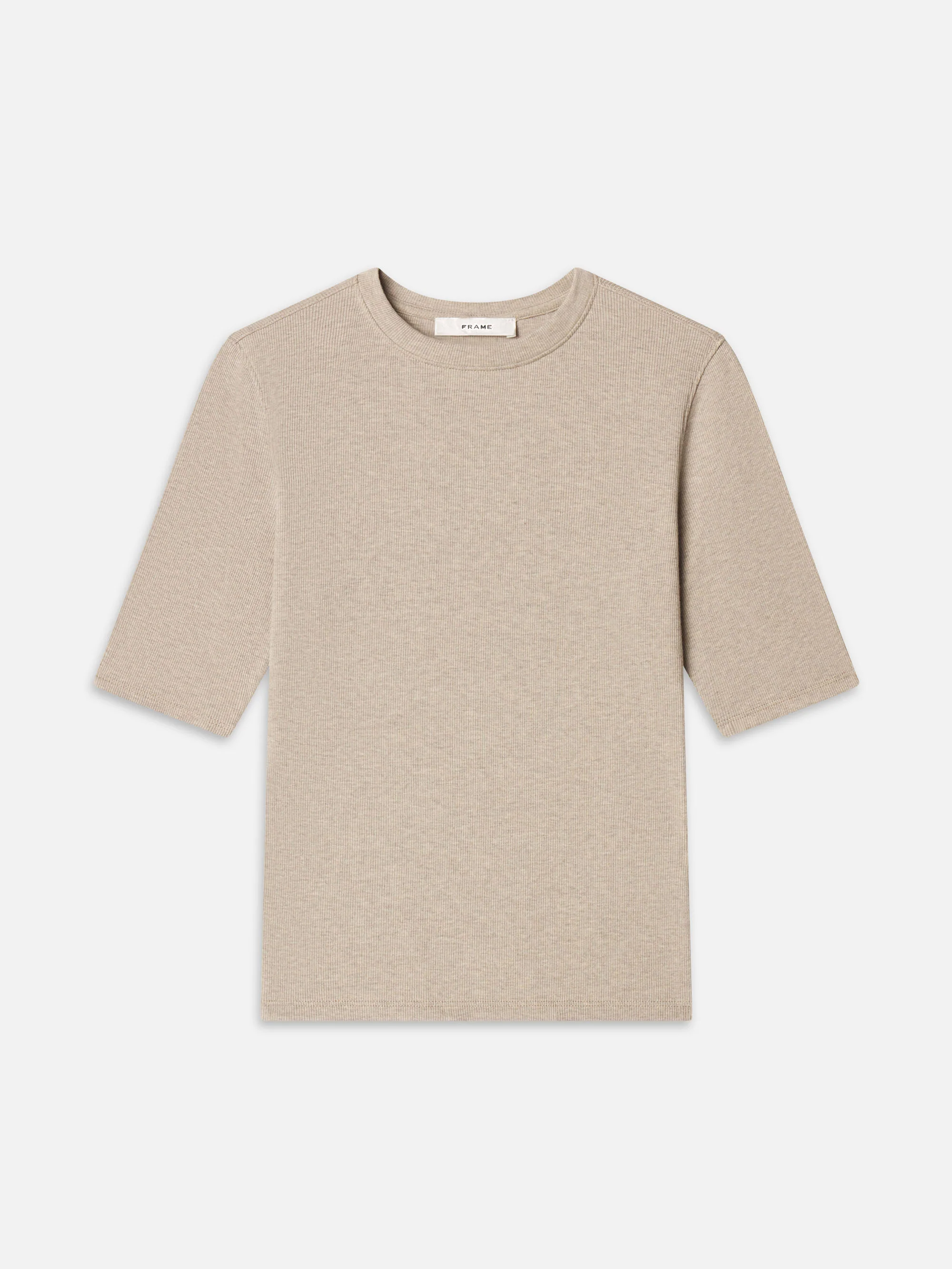 The Heather Rib Crew Tee -- Tabby Heather