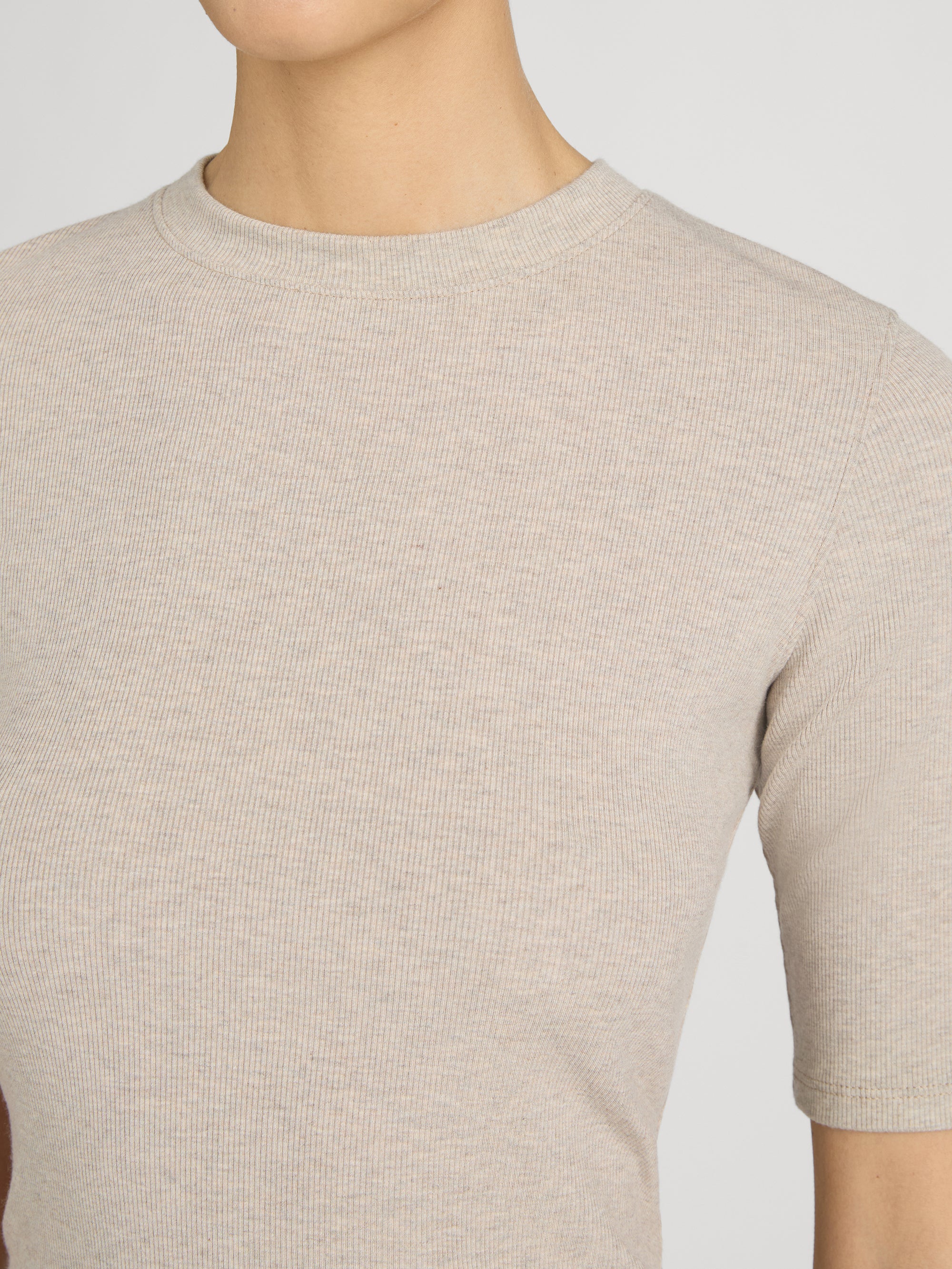 The Heather Rib Crew Tee -- Tabby Heather - Image 5