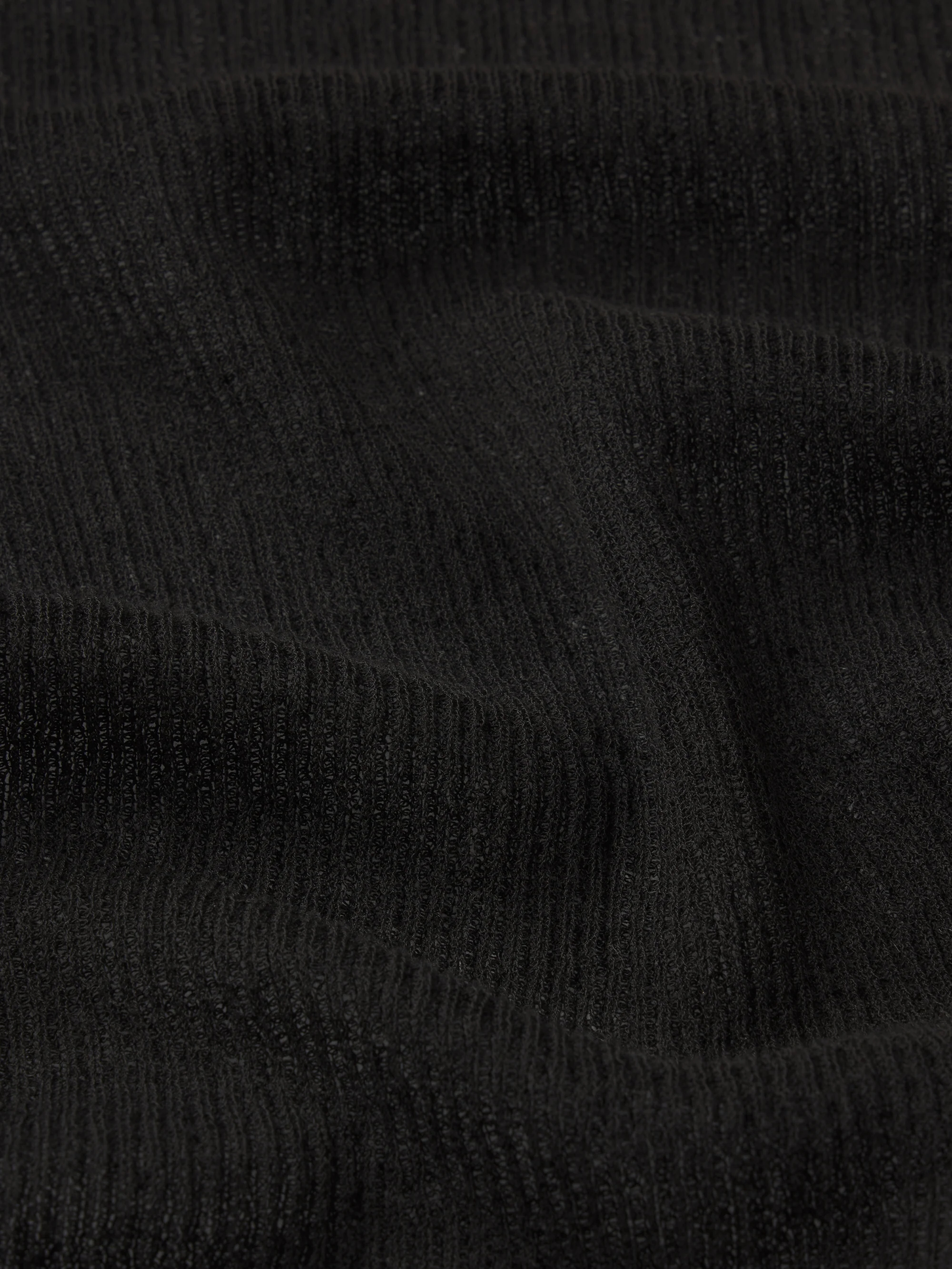 The Henley Rib Tee -- Black - Image 7