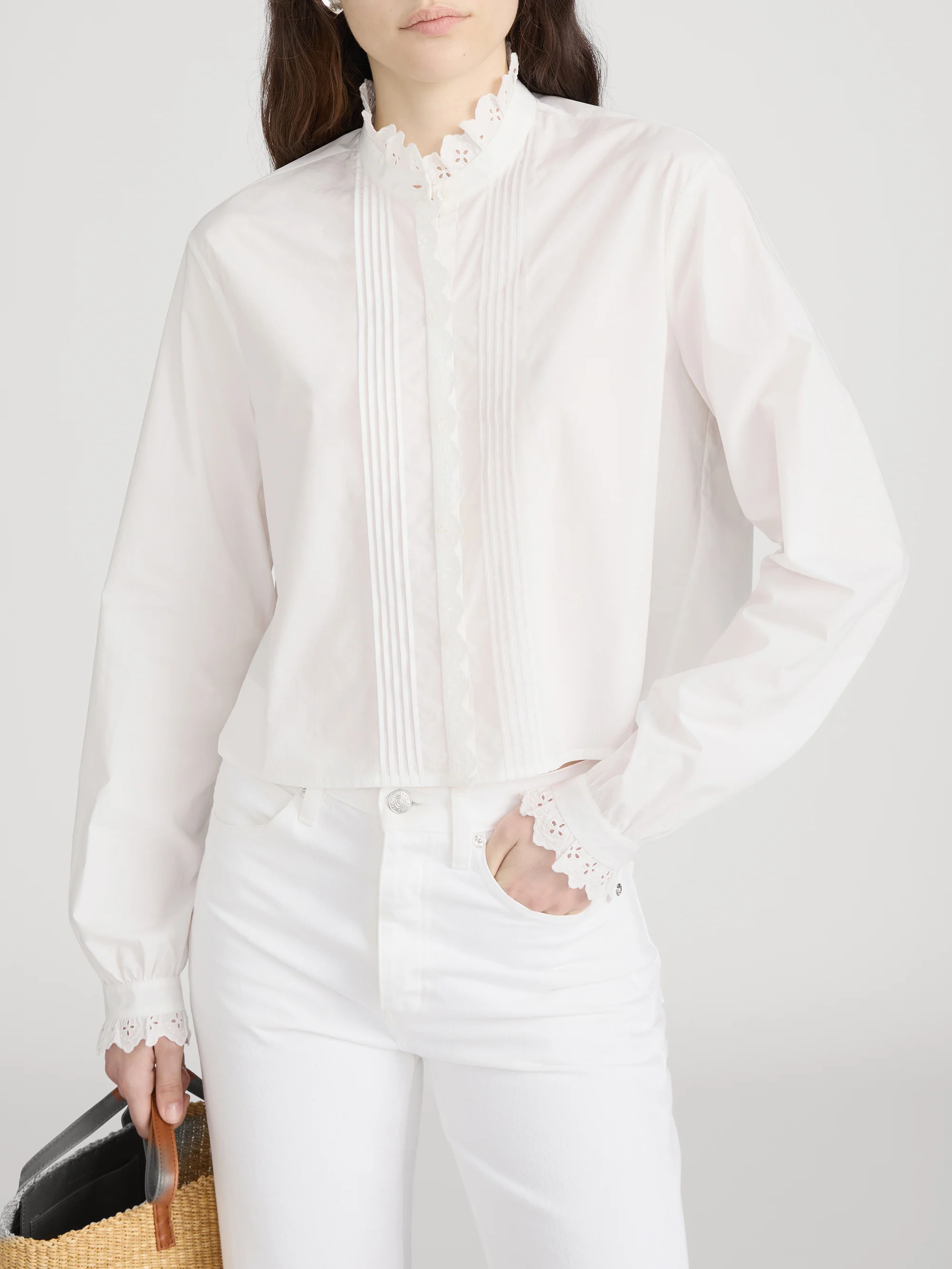 The Keepsake Pintuck Blouse -- White - Image 3