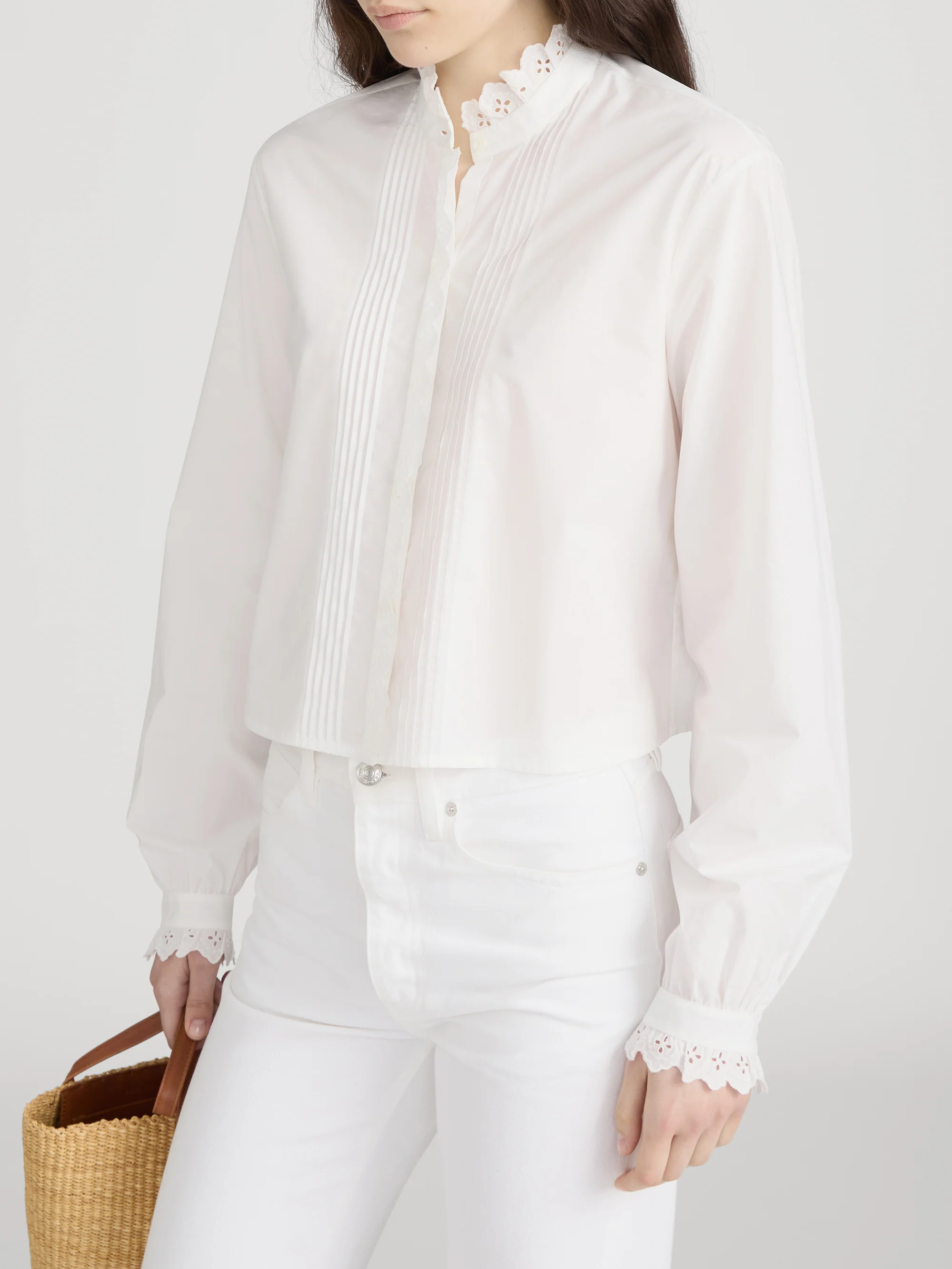 The Keepsake Pintuck Blouse -- White - Image 4